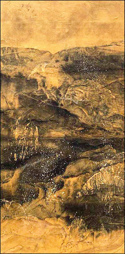 Dark Ember Light III (2020): 48 x 24 inches