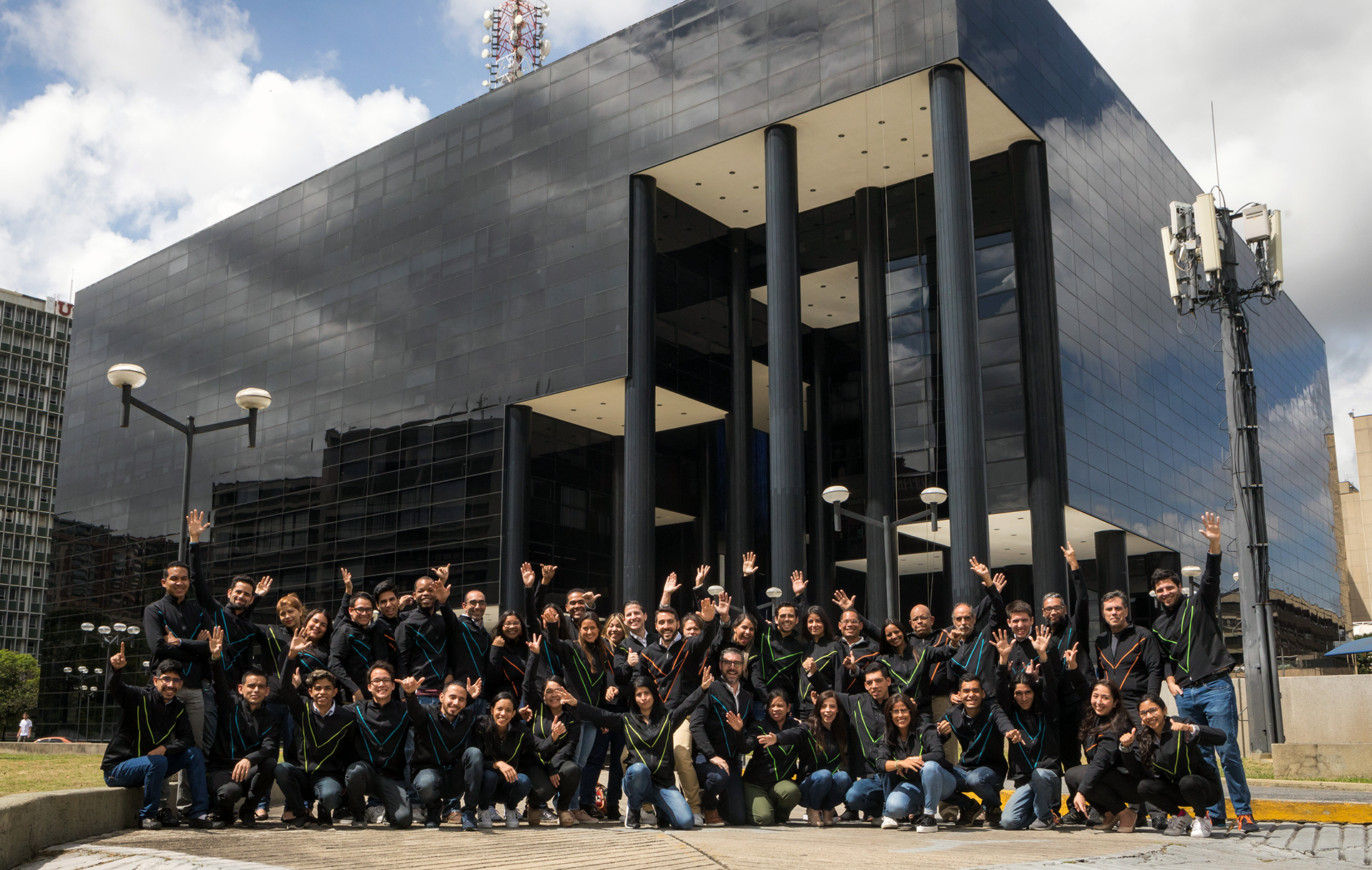 Group photograph of the multidisciplinary VIKUA team behind the URBO smart city platform.