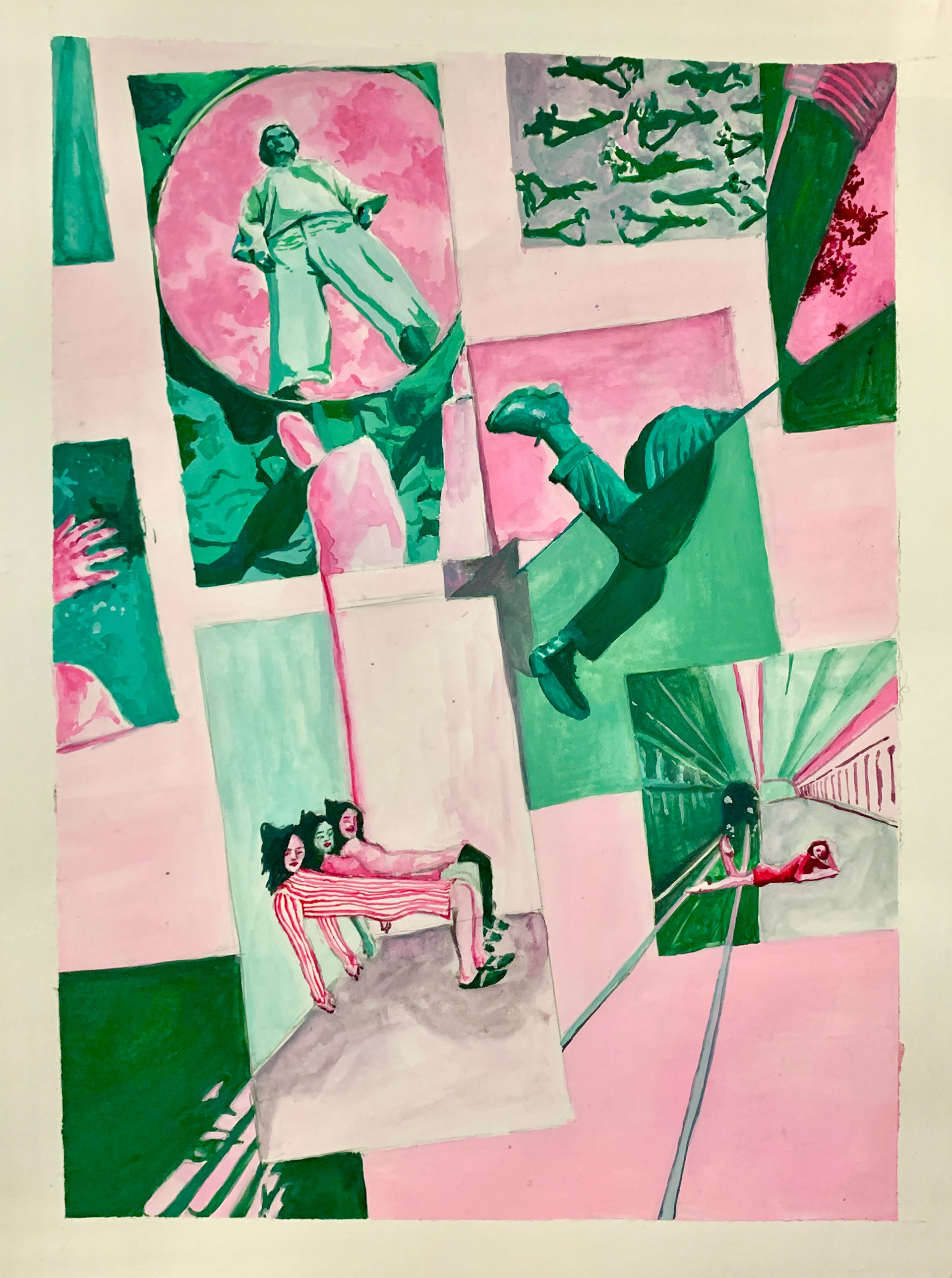 complimentary colors; gouache