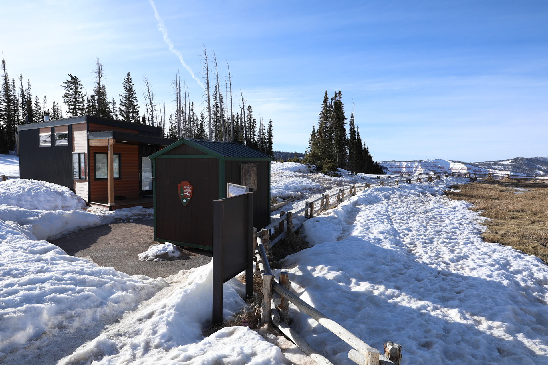 Climb over the snow and ice to reach the observation point