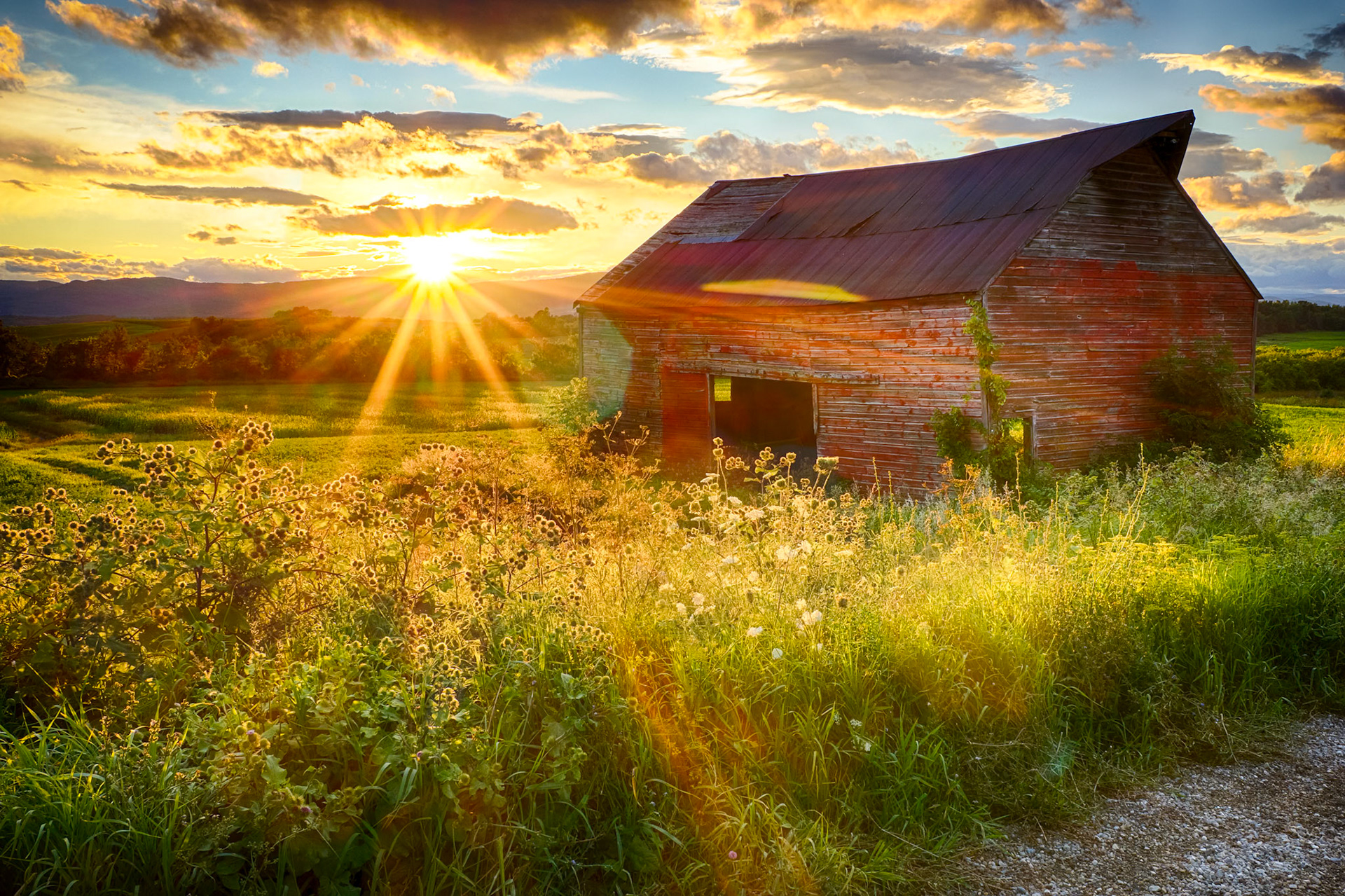"Barn Glow" --Orwell