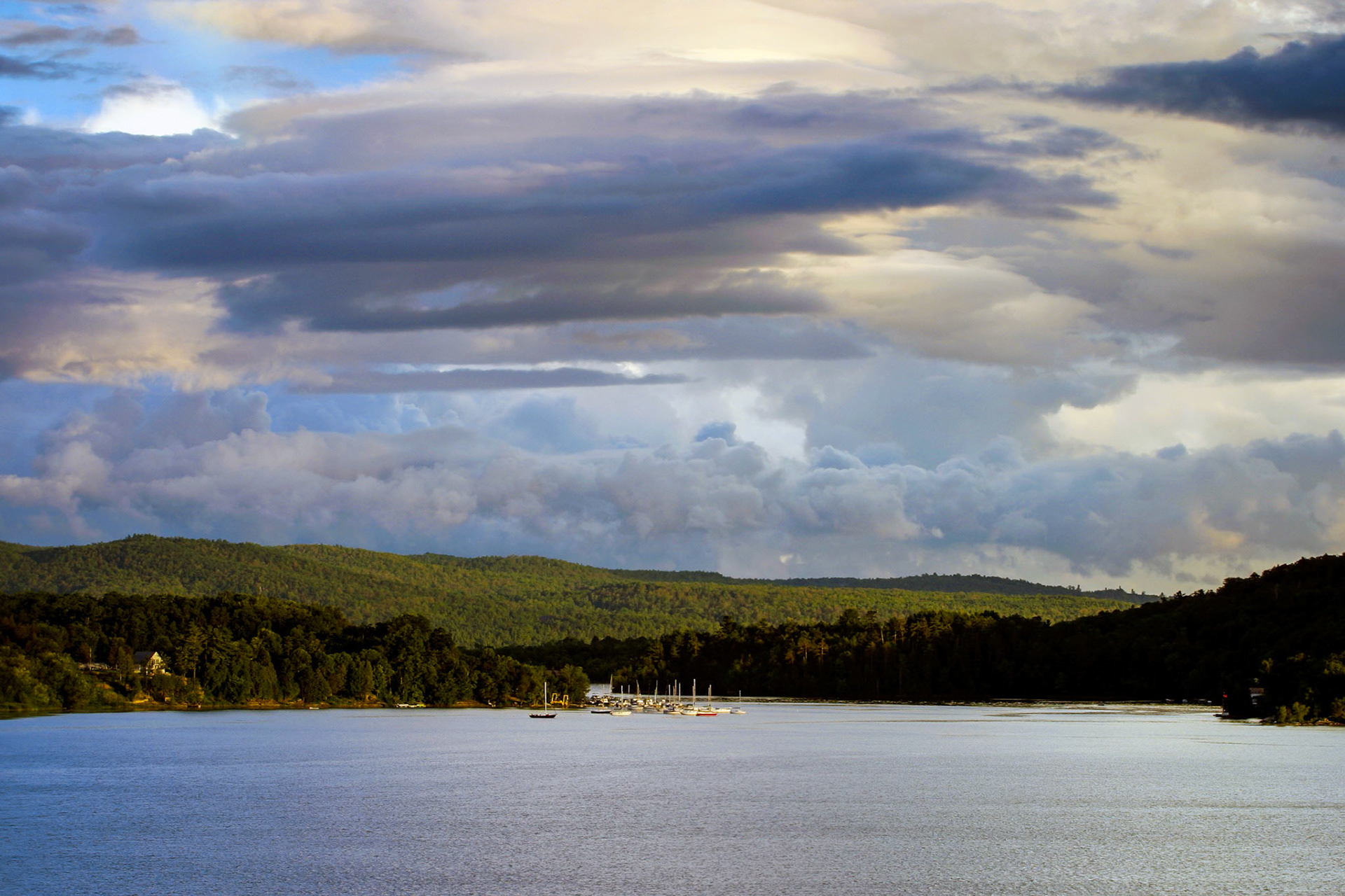 "Afternoon Clouds" --Lake Champlain