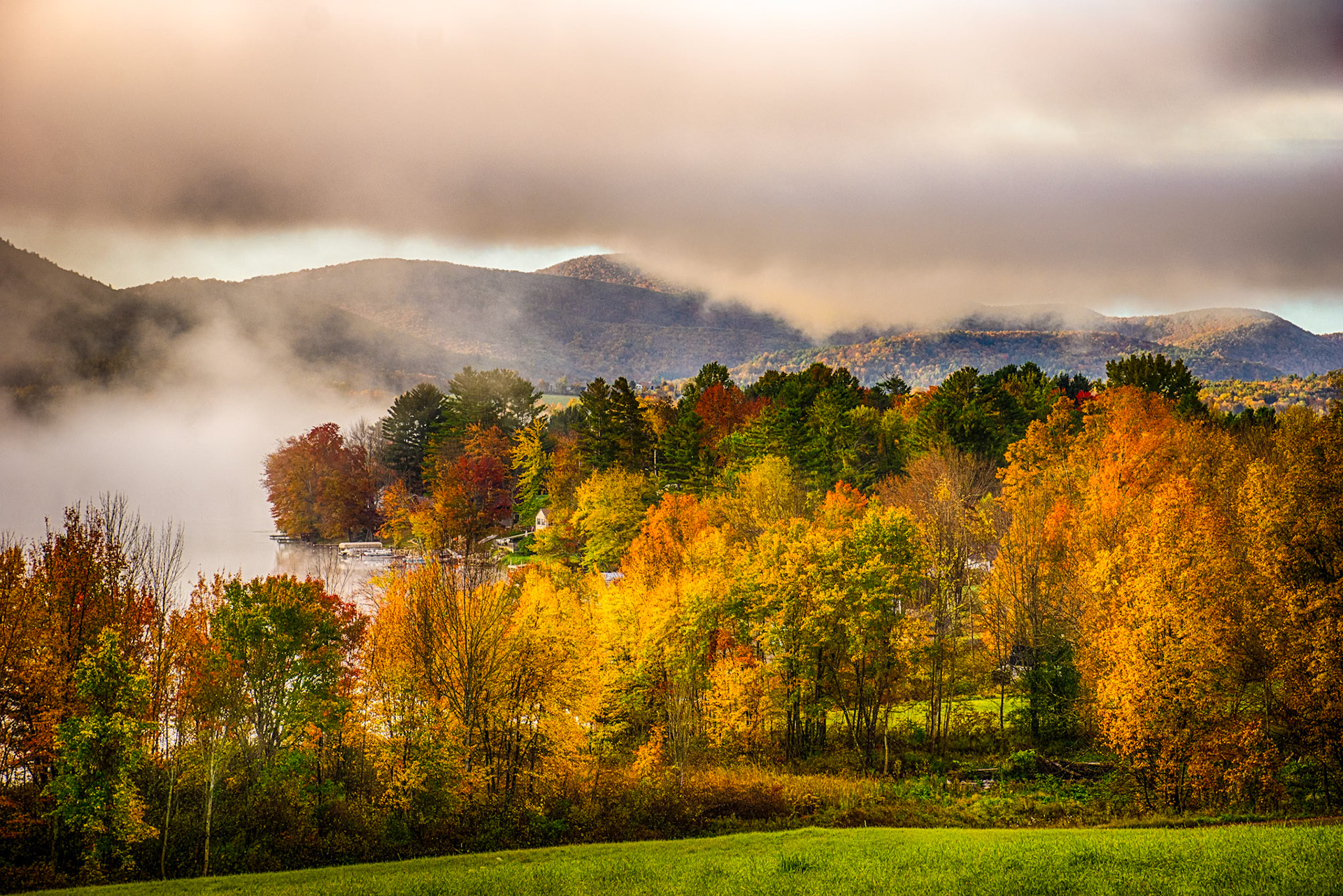 "Lakeside Foliage" --Wells