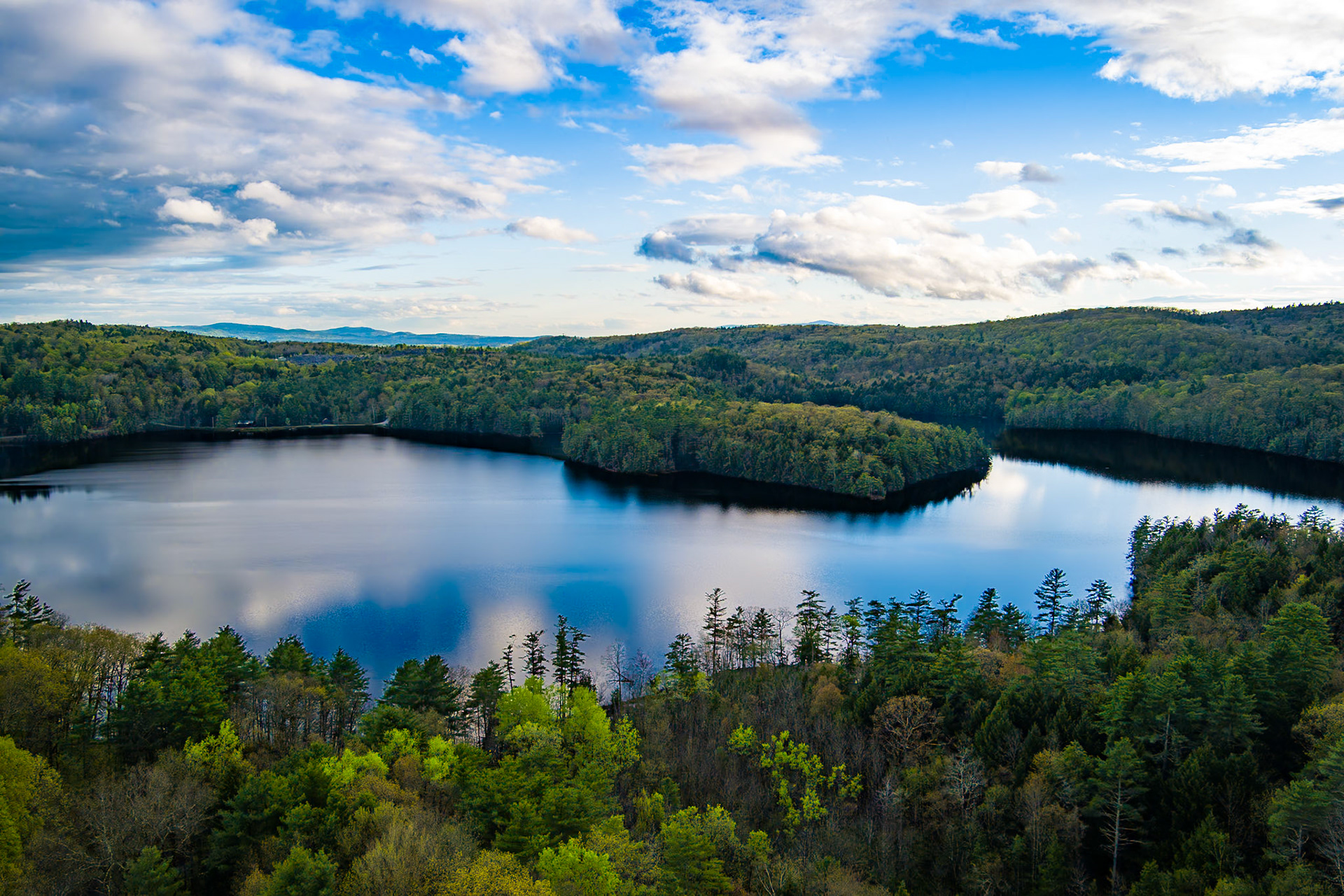 "Glen Lake" -A beautiful blue sky is refected in Glen Lake on this spring day. Castleton, Vermont.