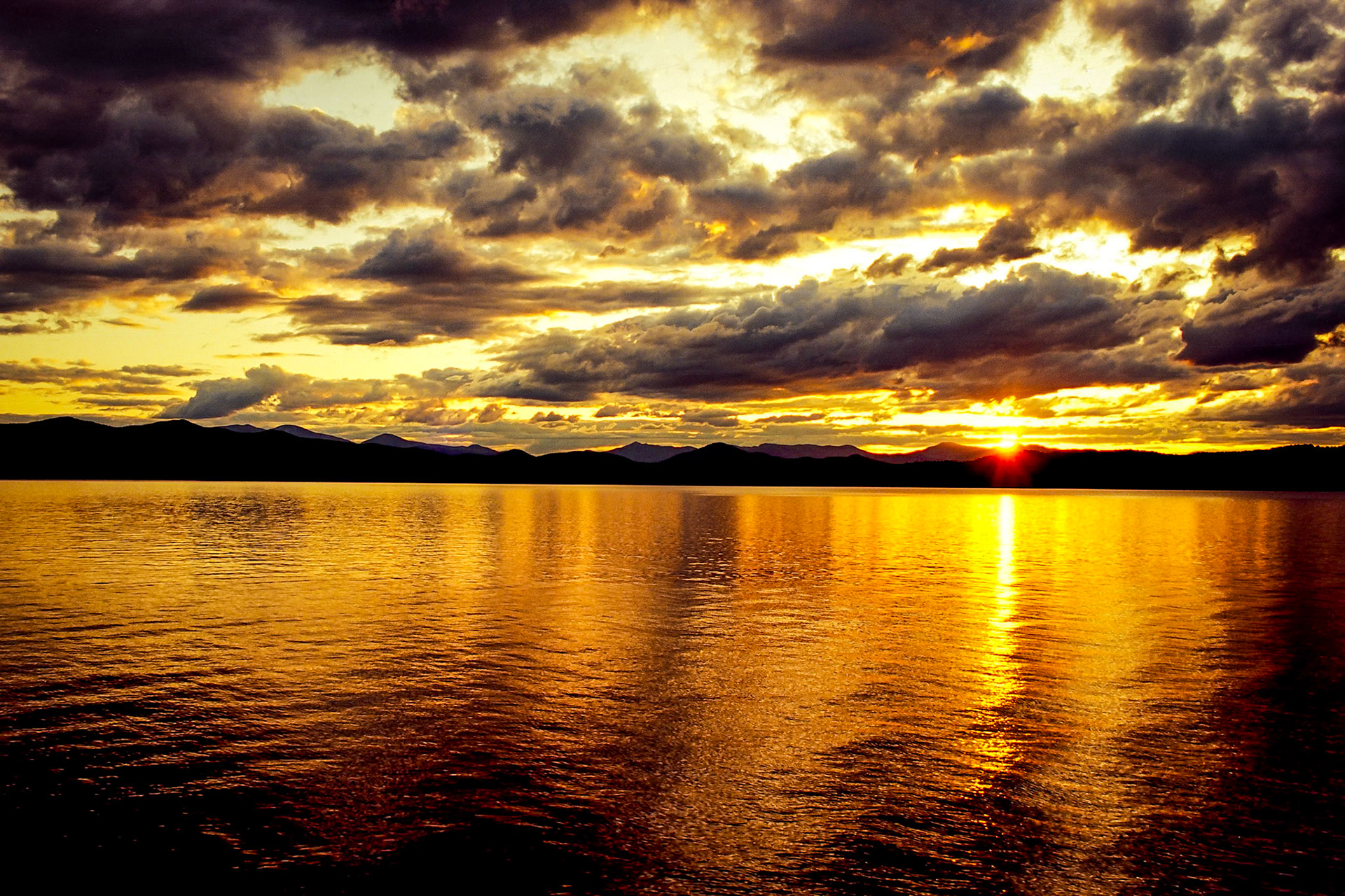 "Silver Lining" --Lake Champlain, Button Bay