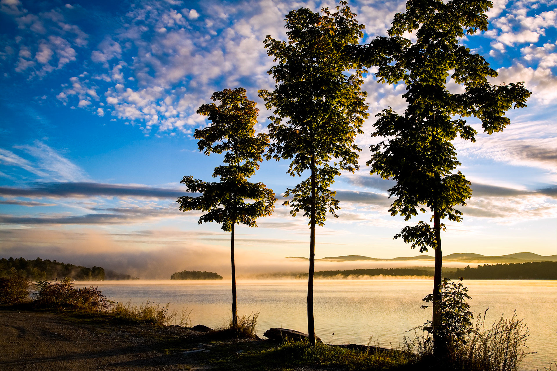 "Lakeside Trio" --Lake Bomoseen