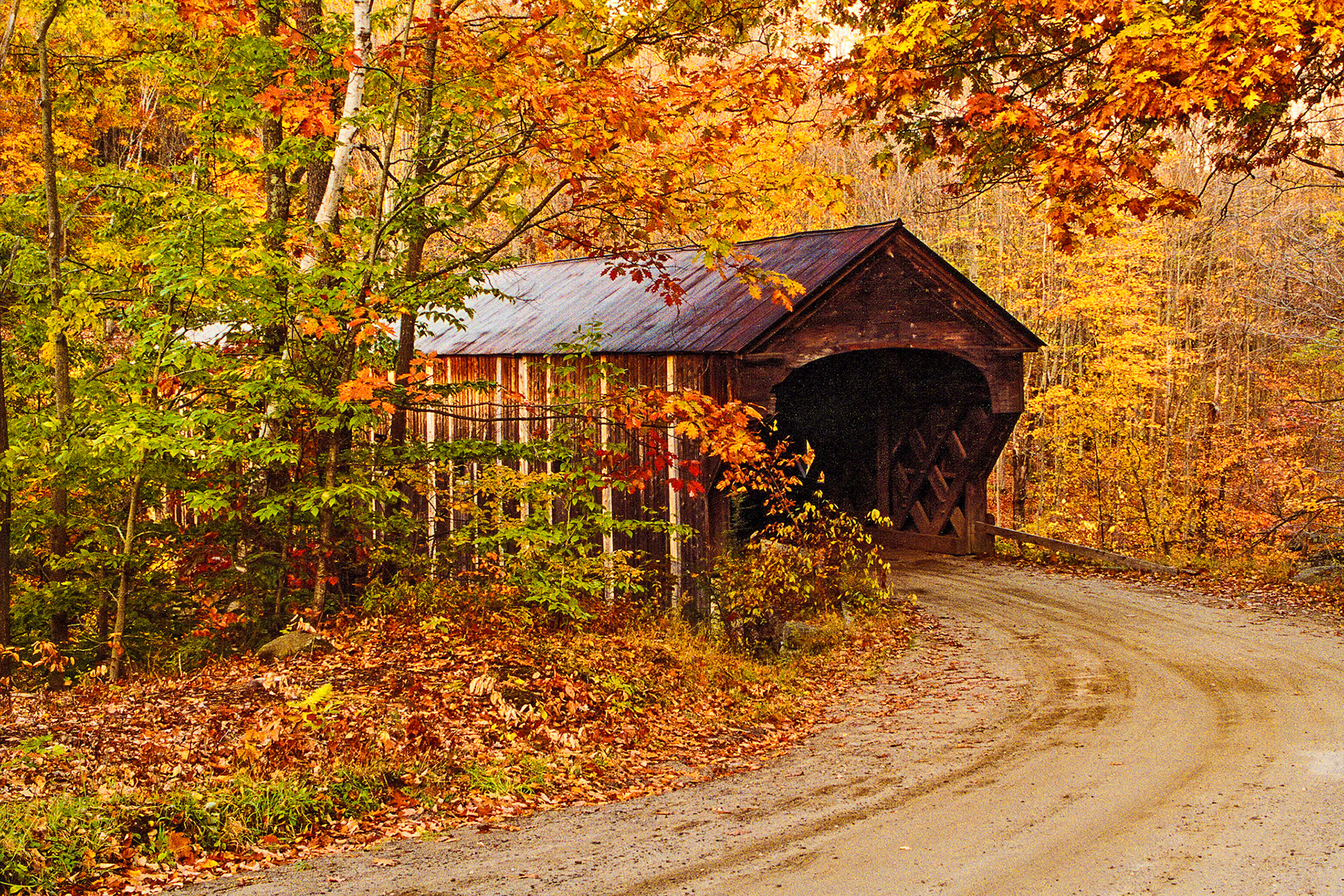 "Fall at Downer's Bridge" --Weathersfield