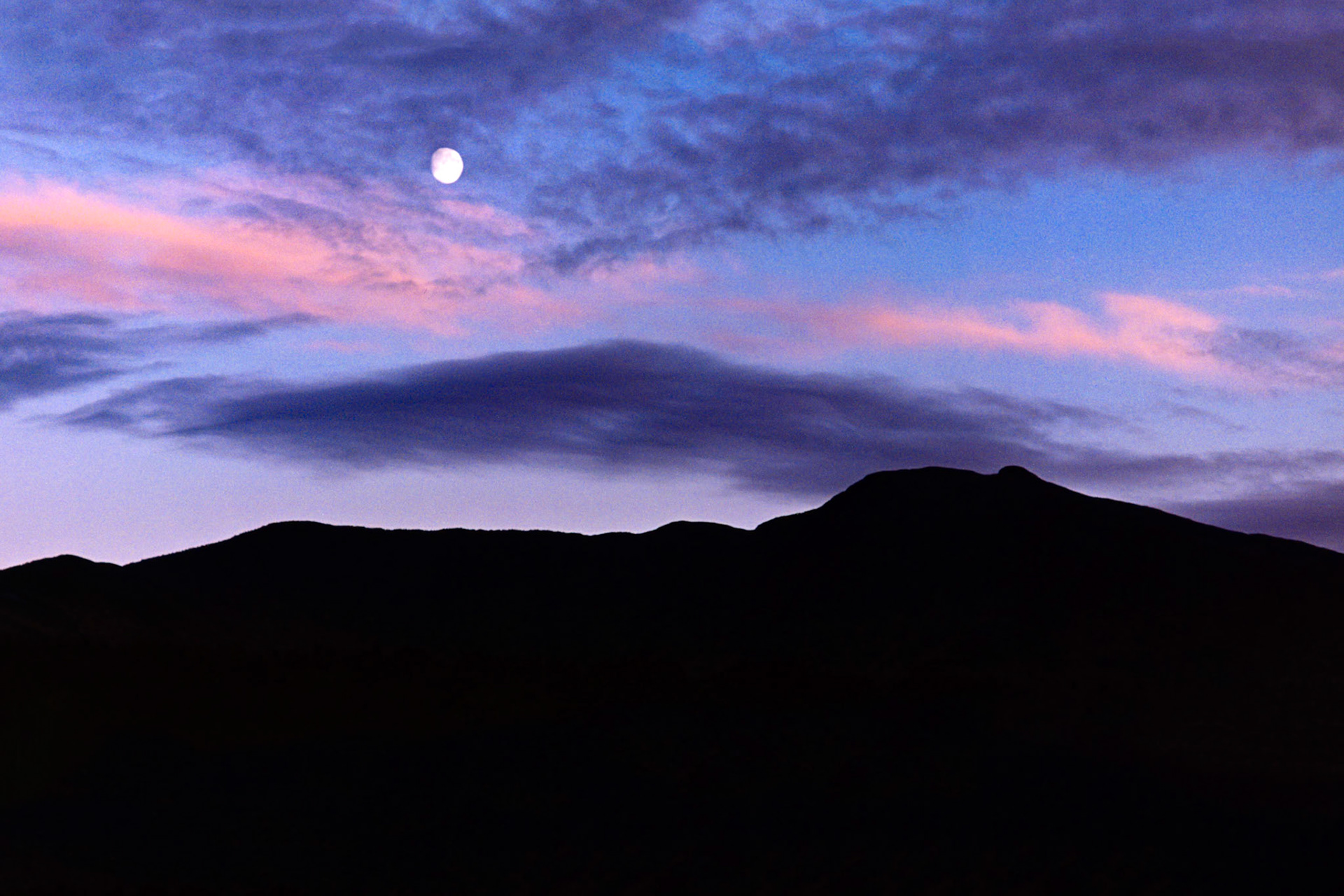 "Moonrise Mt. Mansfield" --Pleasant Valley