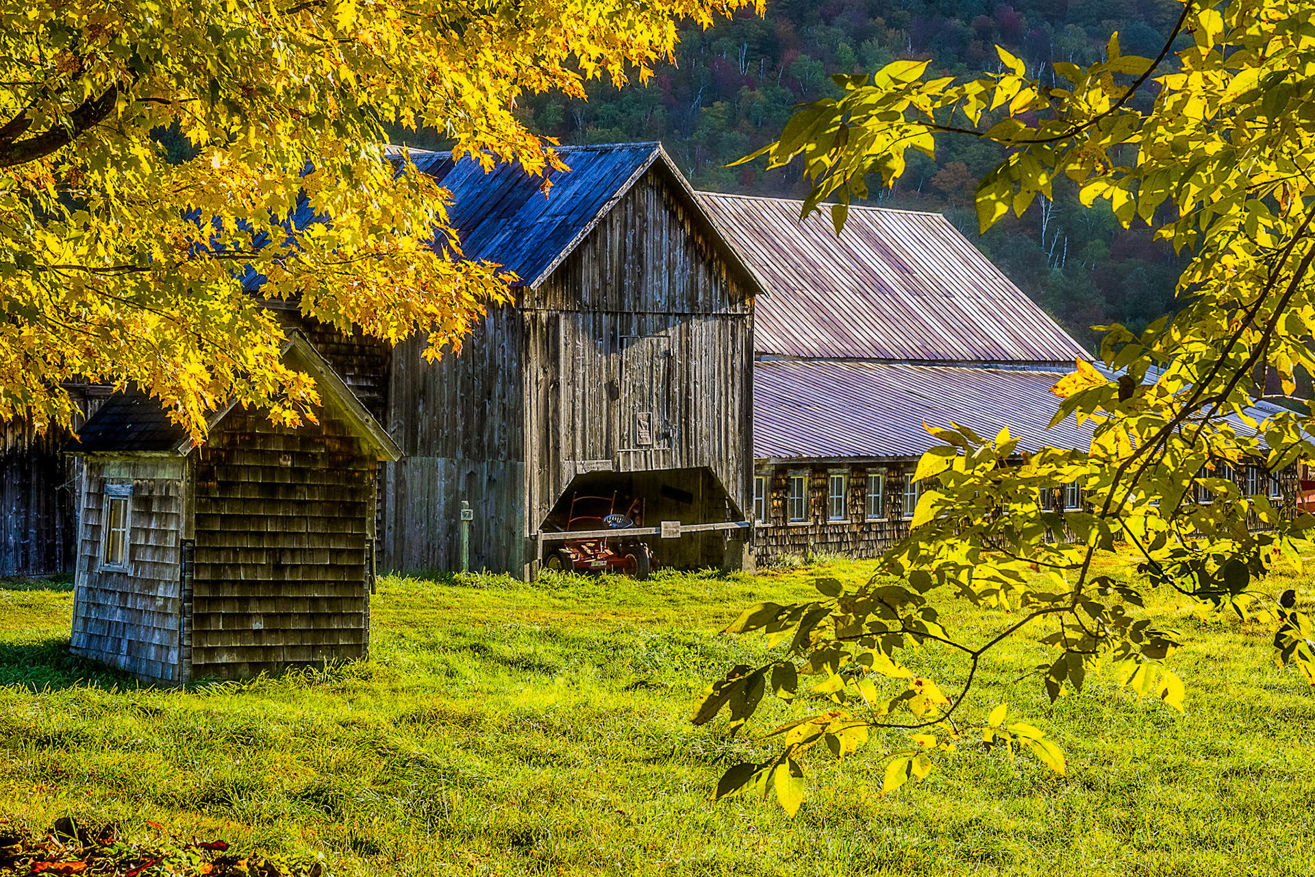 "Framed in Fall" --Plymouth