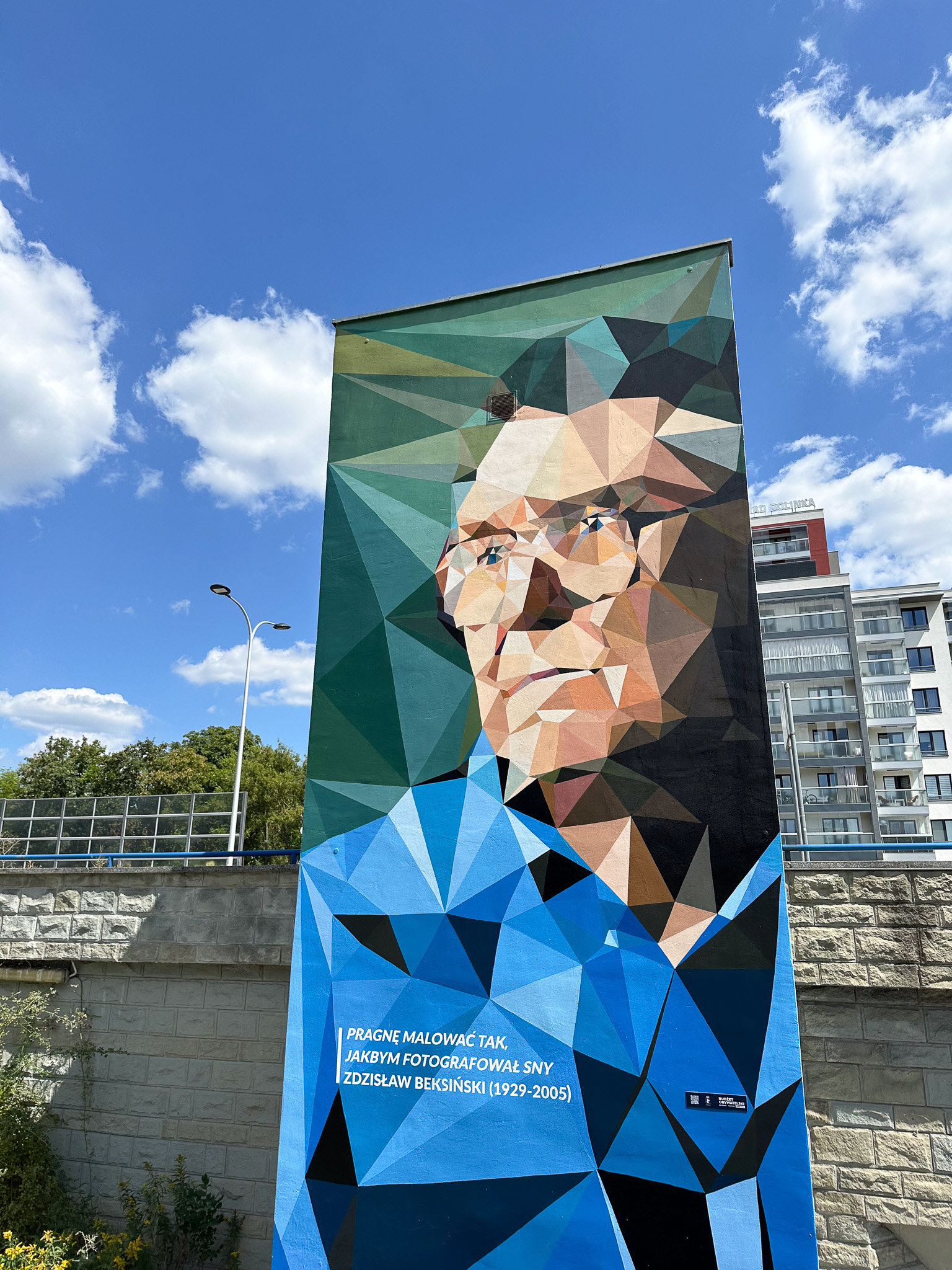 Mural pamięci Zdzisława Beksińskiego - Murale Metra (Służew) - Warszawa 2024