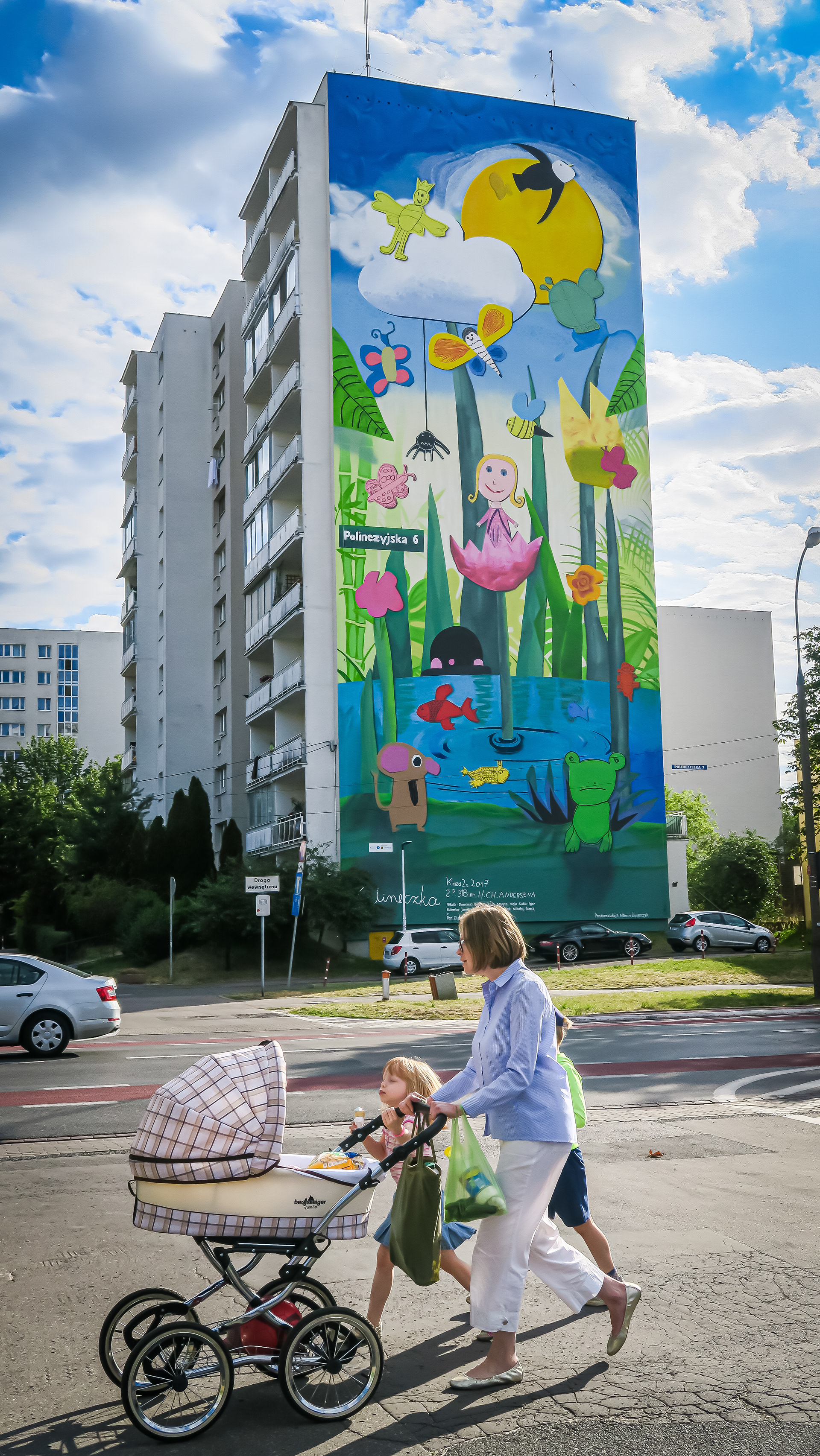 Calineczka - Ursynowskie Murale - aut. dzieci z kl. 2c SP 318 - Warszawa 2018