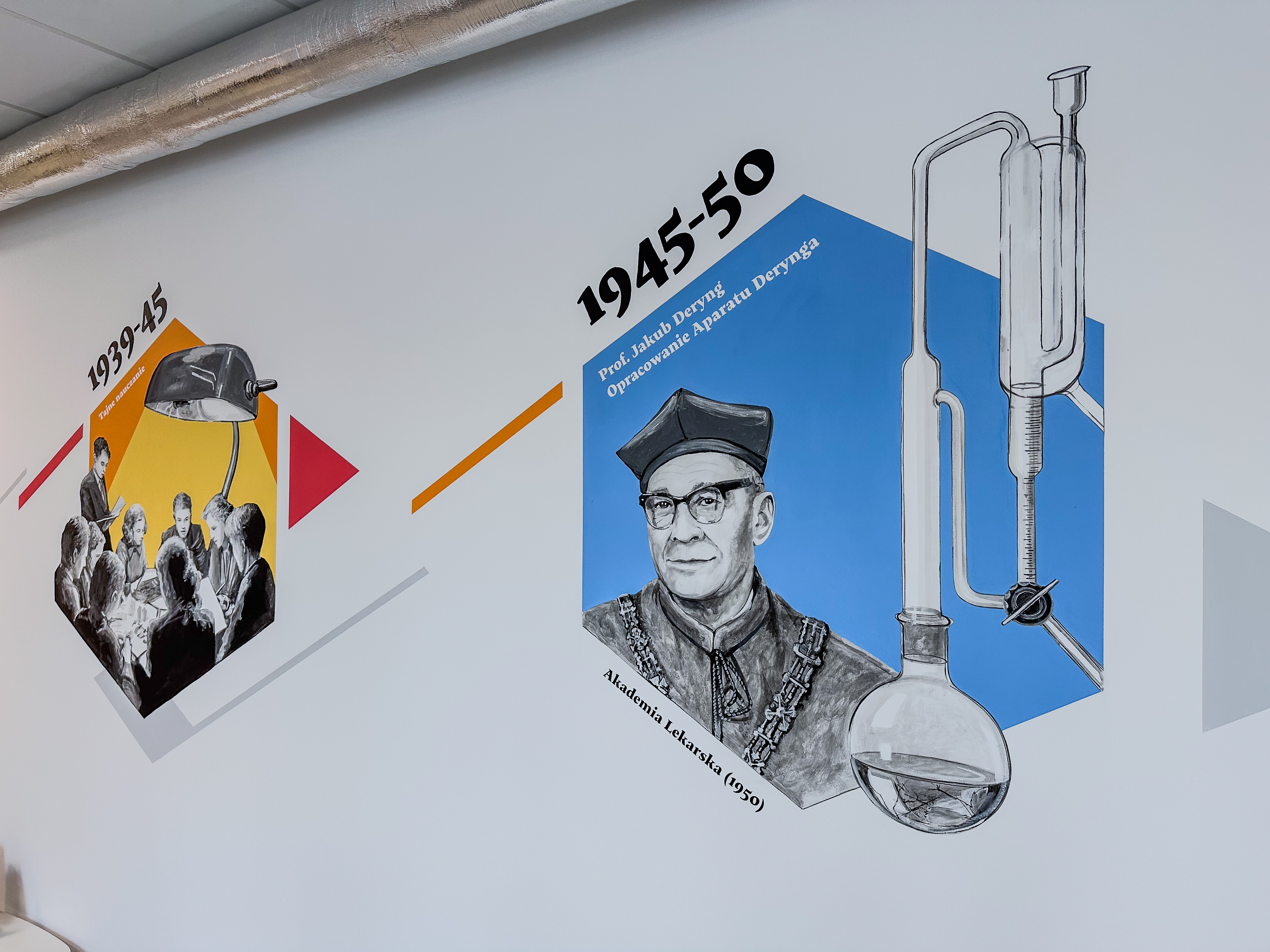 Mural z okazji 100-lecia Wydziału Farmacji Warszawskiego Uniwersytetu Medycznego - II 2026