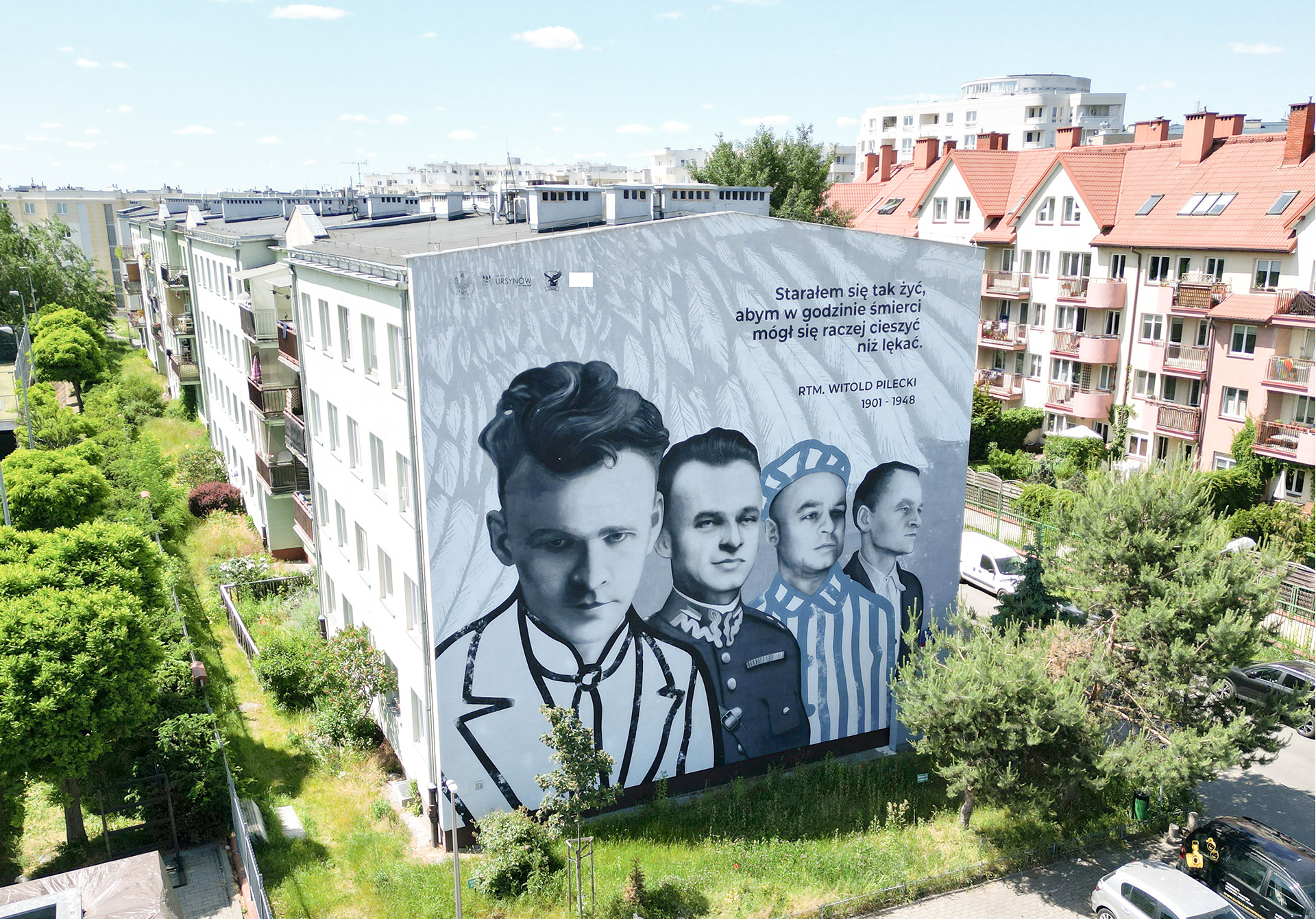 Mural pamięci rtm Witolda Pileckiego - Ursynowskie Murale - MON - ul. rtm W. Pileckiego 111 - Warszawa 2020