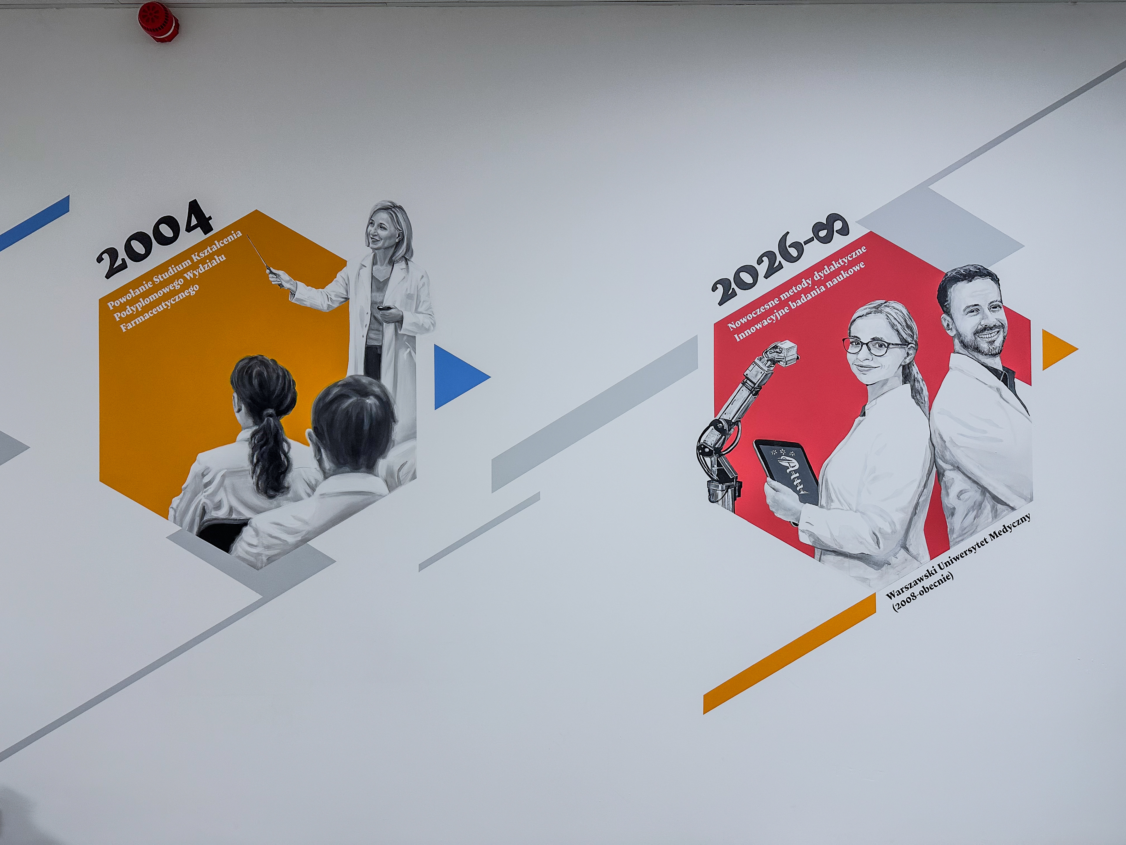 Mural z okazji 100-lecia Wydziału Farmacji Warszawskiego Uniwersytetu Medycznego - II 2026