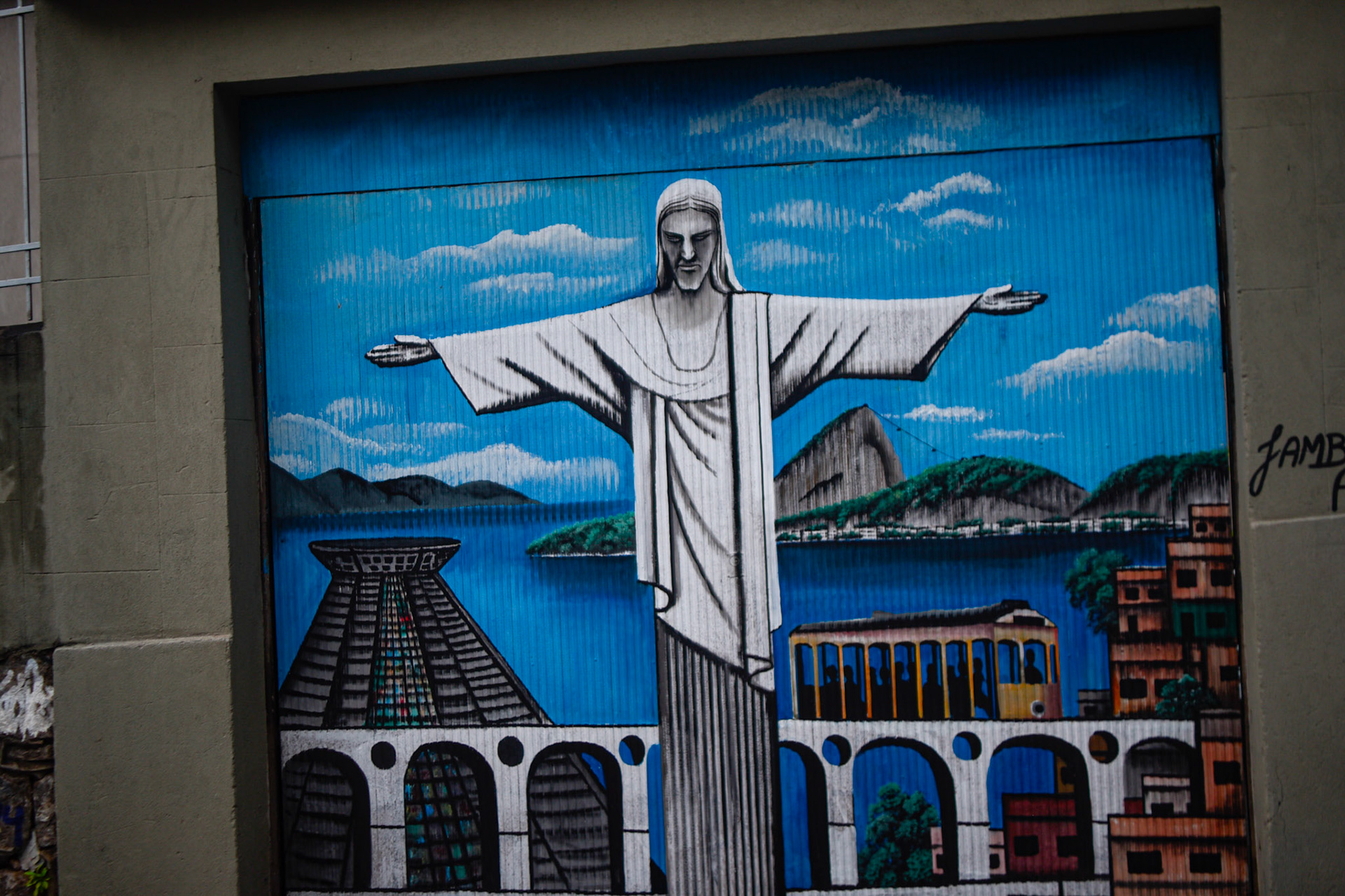 mural of all the things that we saw that day, except sugarloaf