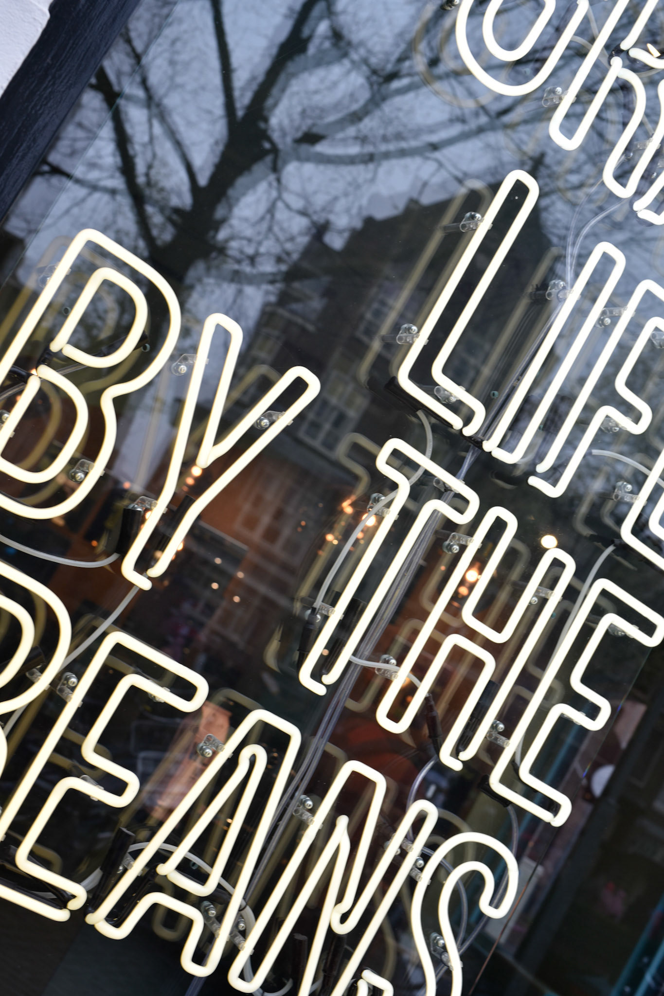 grab life by the beans neon