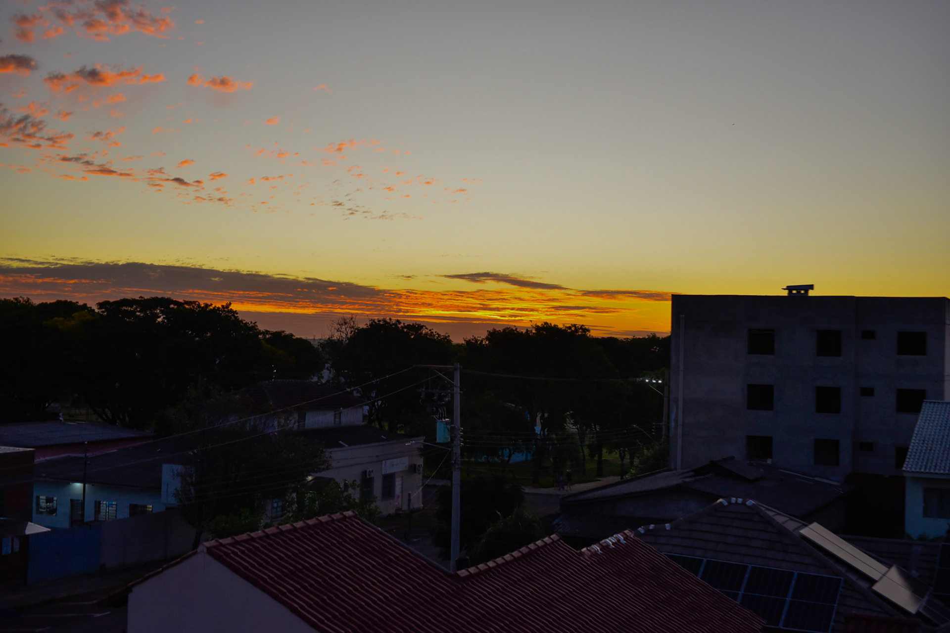 Beautiful sunset from the kitchen window
