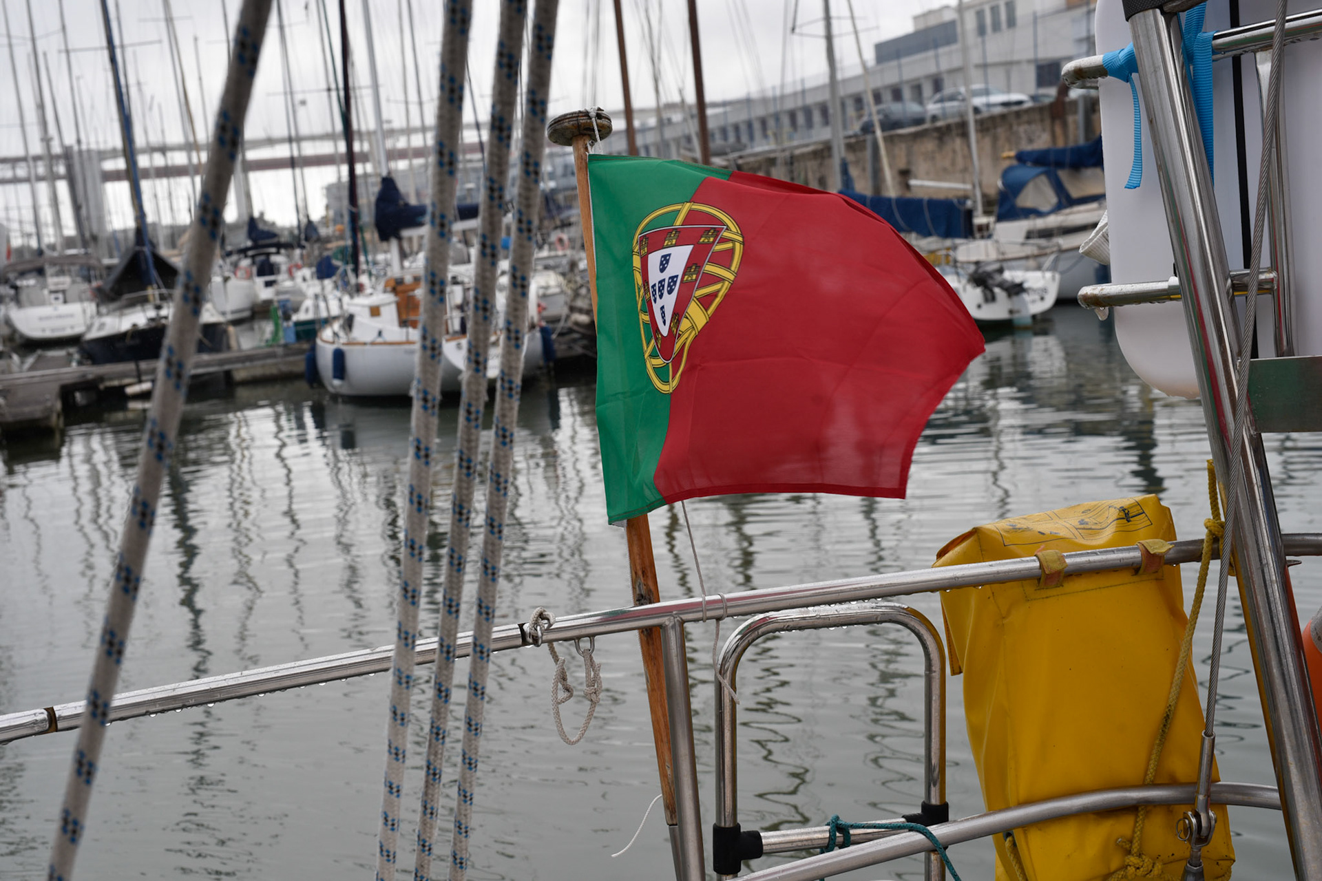 Portuguese flag on a boat
