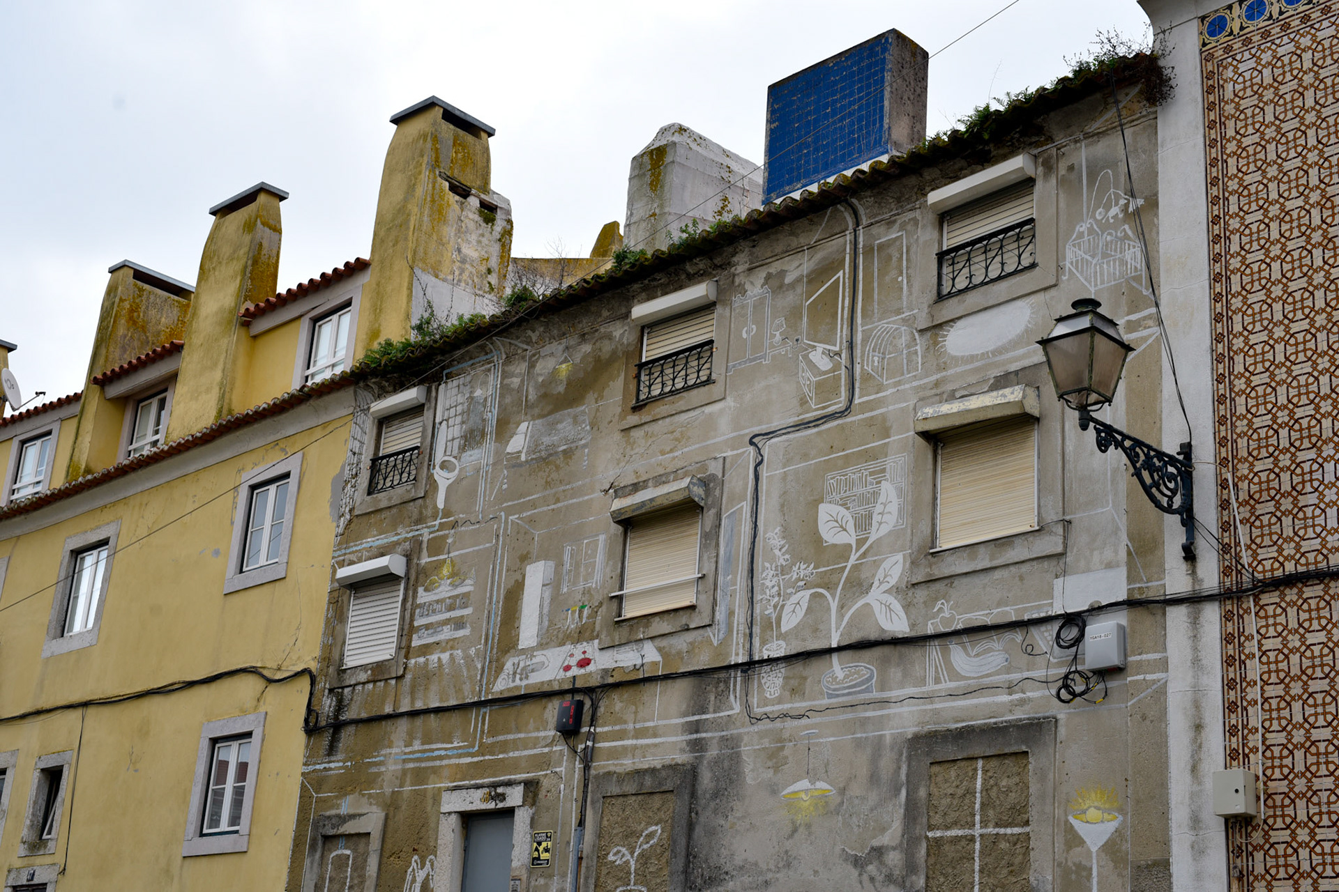 Painted building