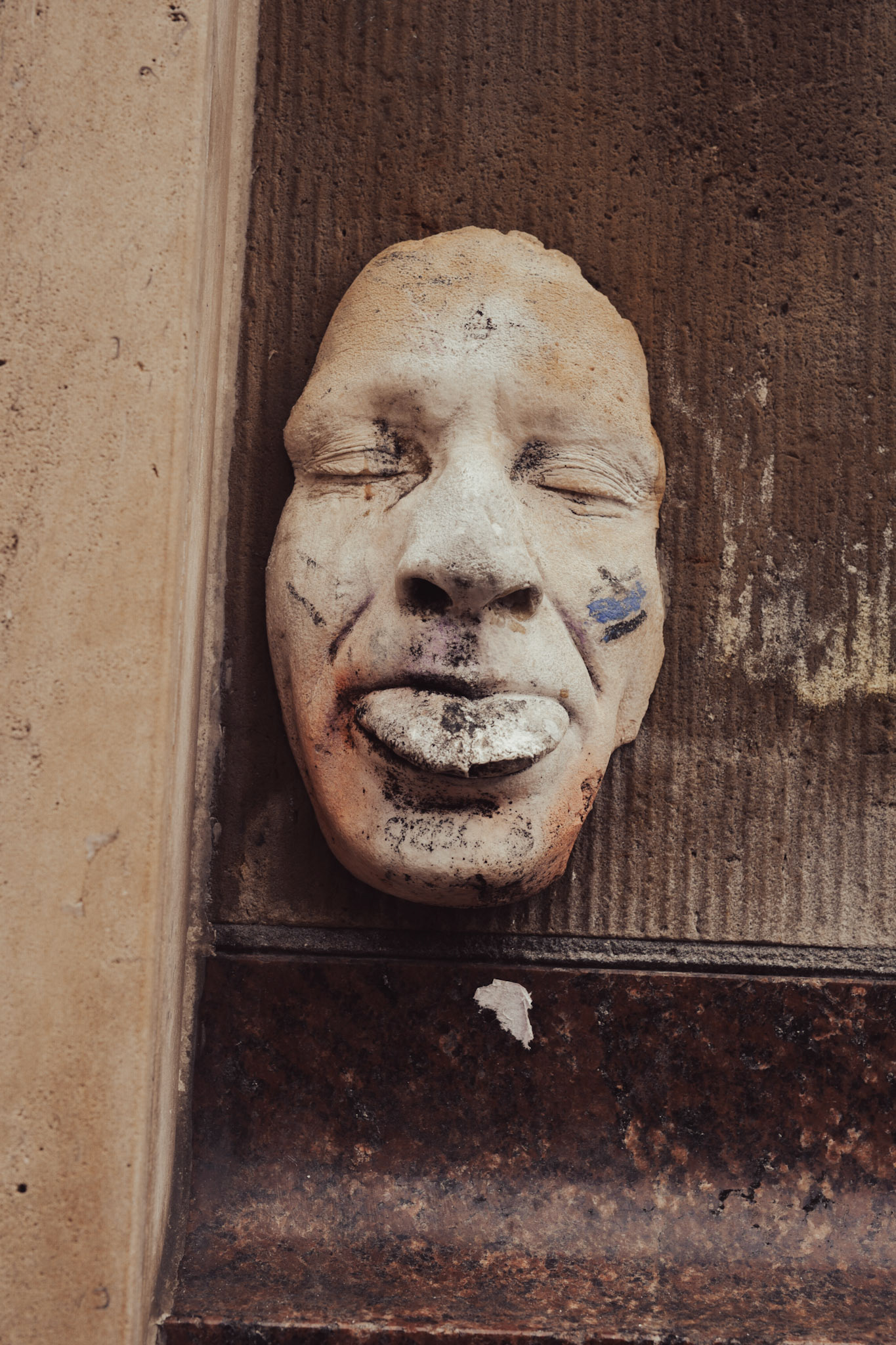 if you are paying attention, you might find a face on a wall