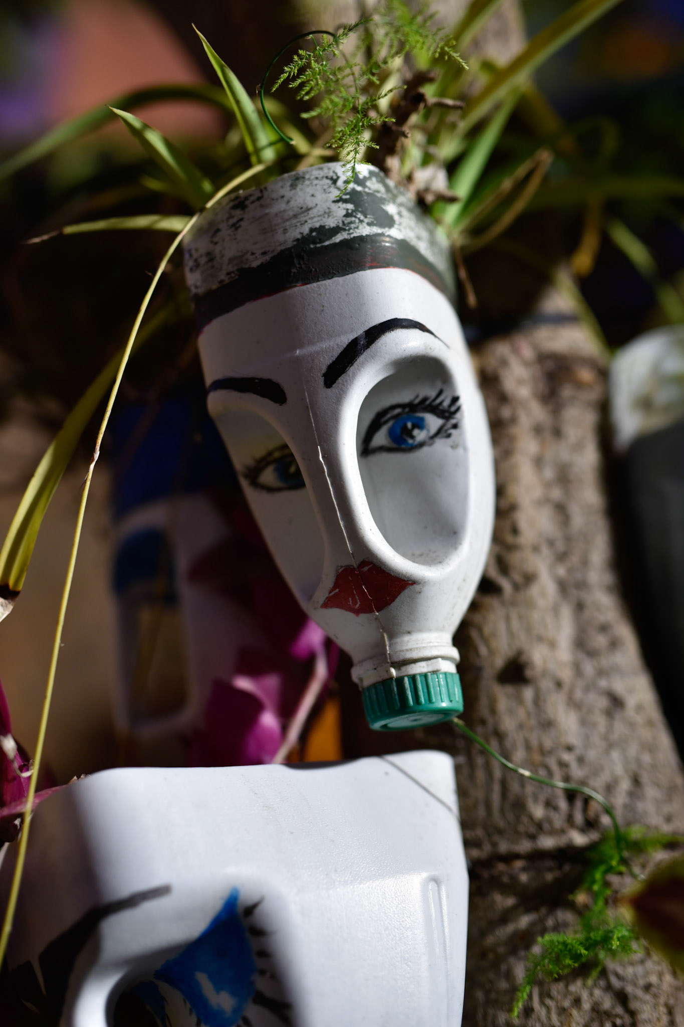 Milk jug tree planters
