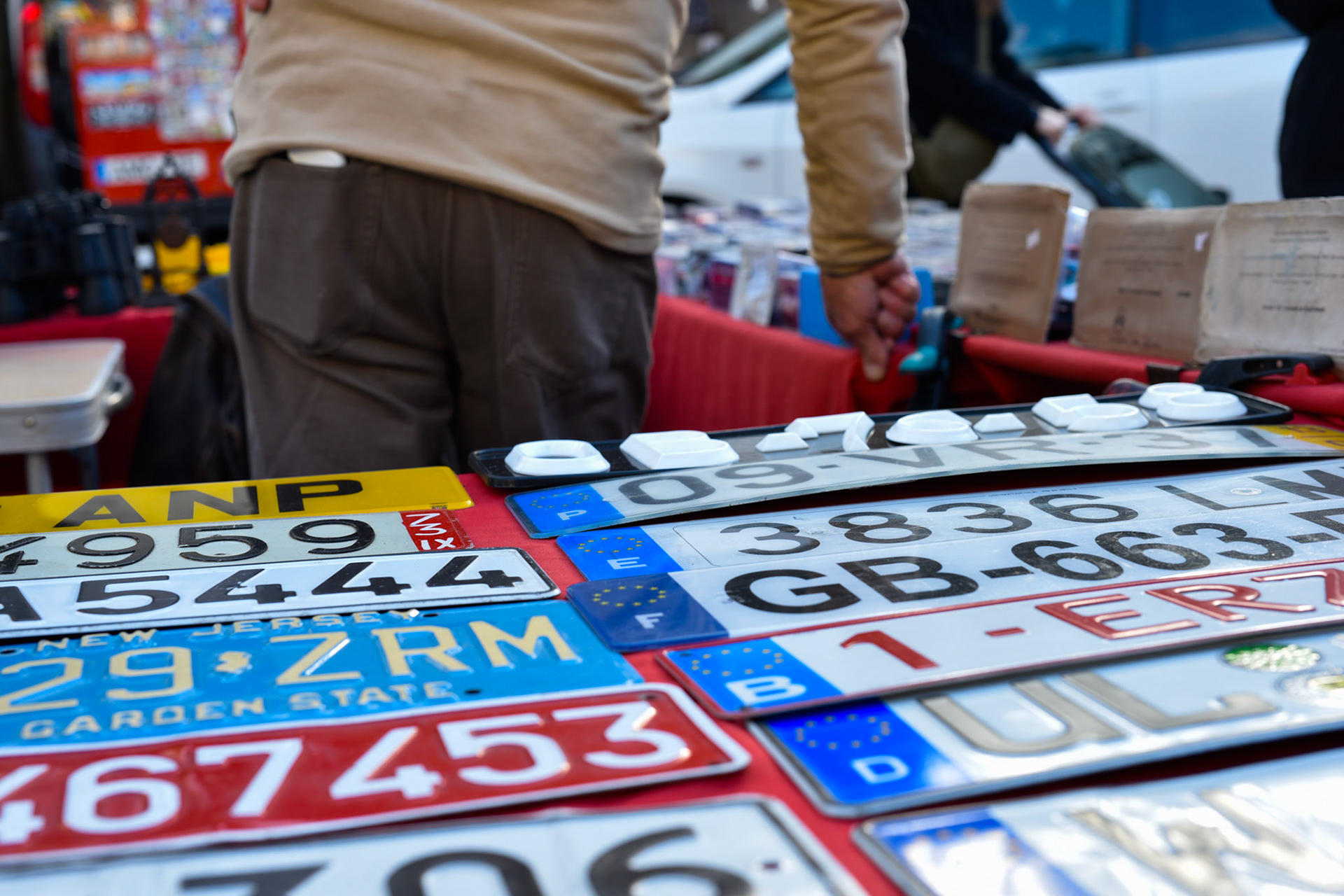license plates and a booty