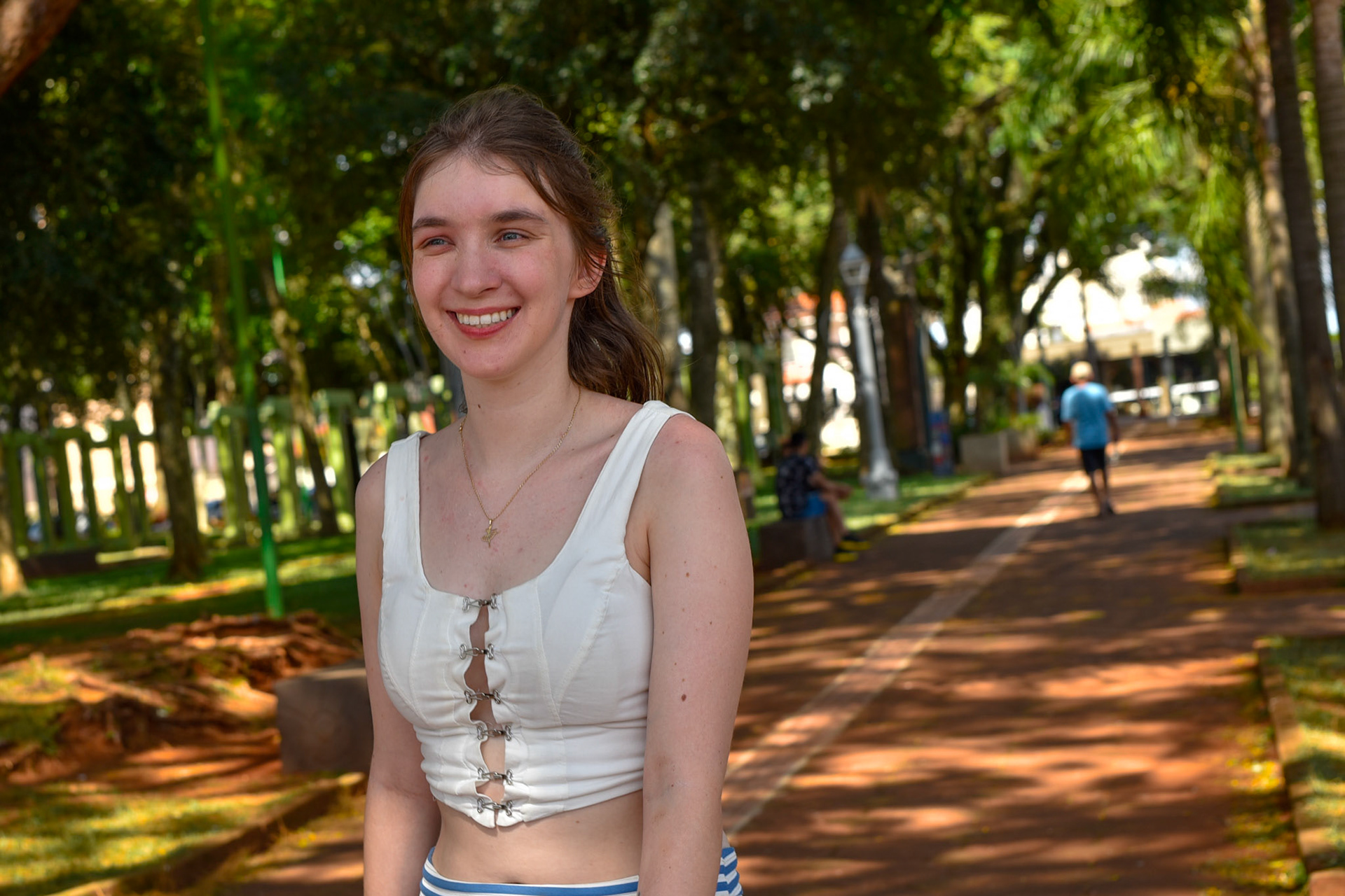 Vicky in her home town