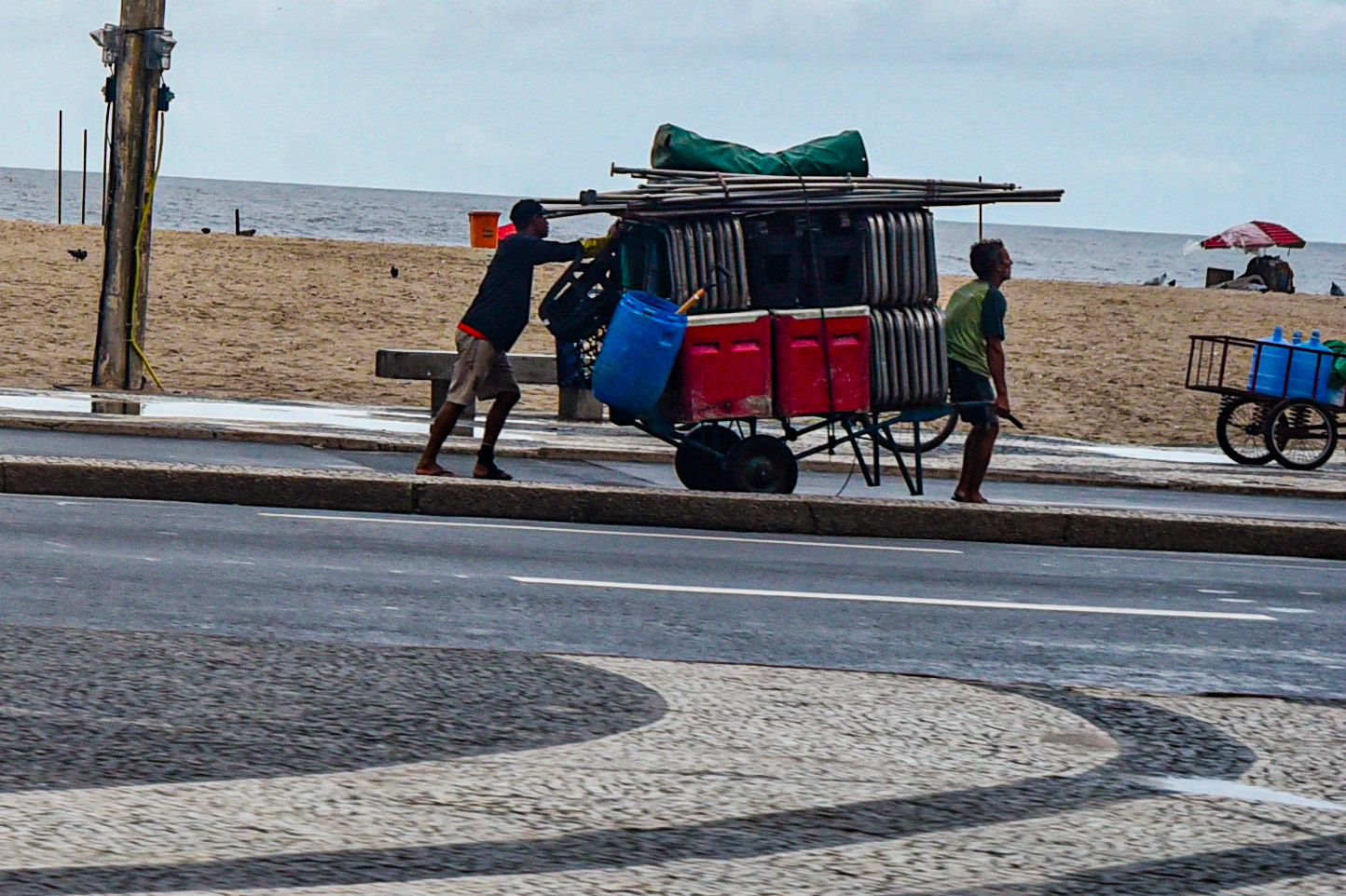 Chari and Umbrella vendors working hard