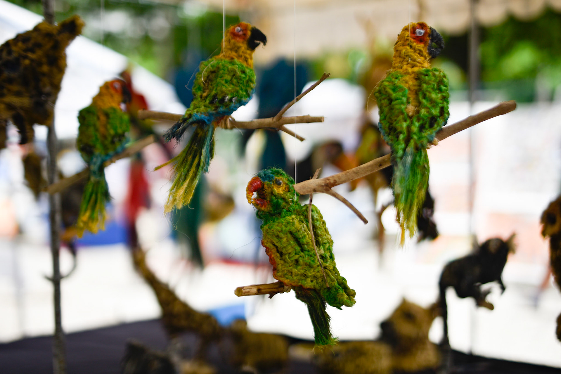 Ipanema Hippie Market rope parrots