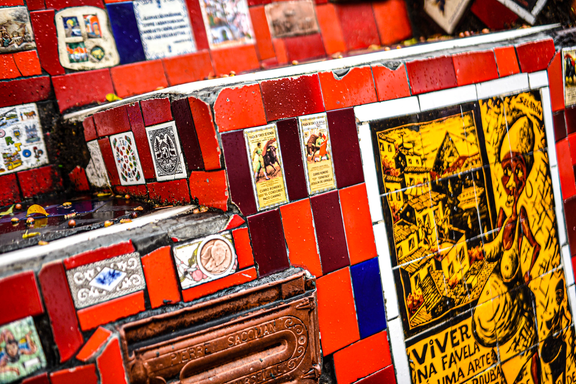 brightly colored tiles