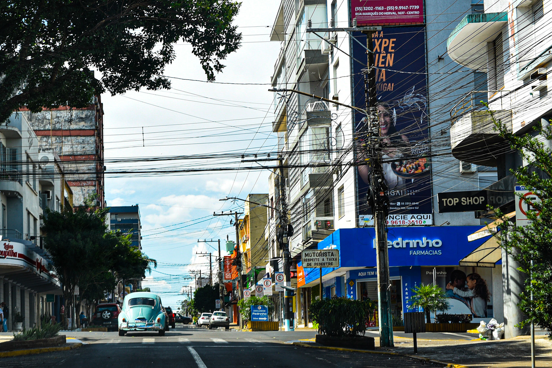 VW and a city street