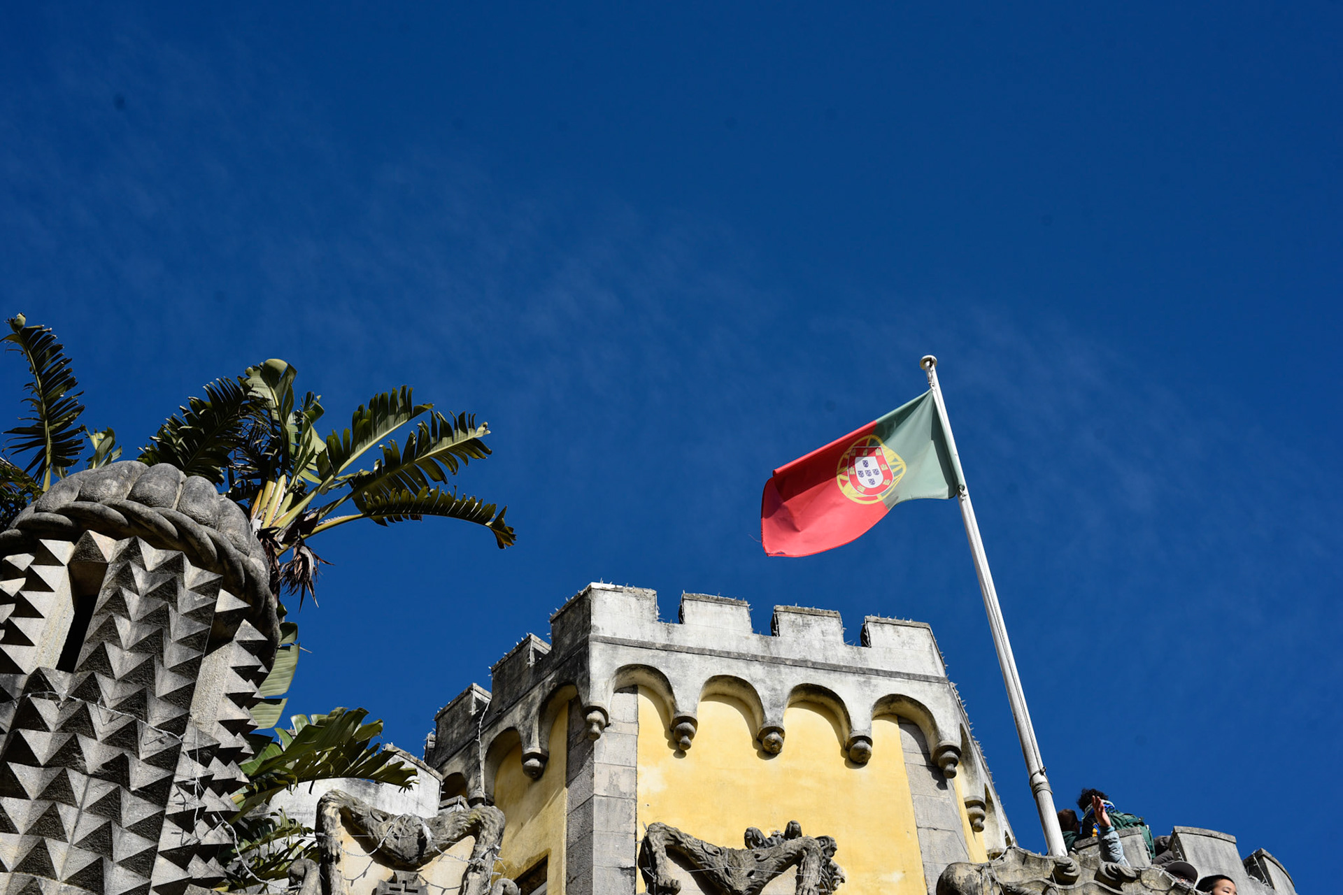 Portuguese flag on the palace