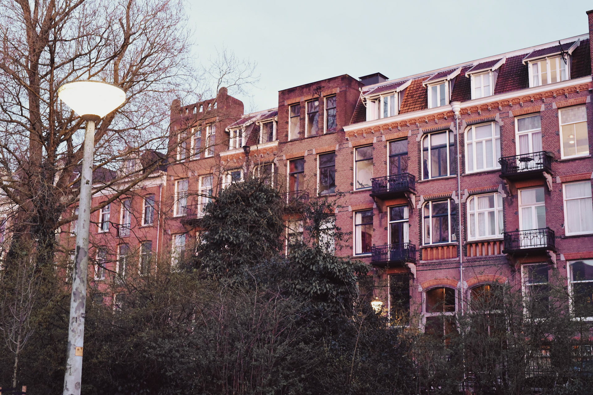 houses on the other side of the Vondelpark