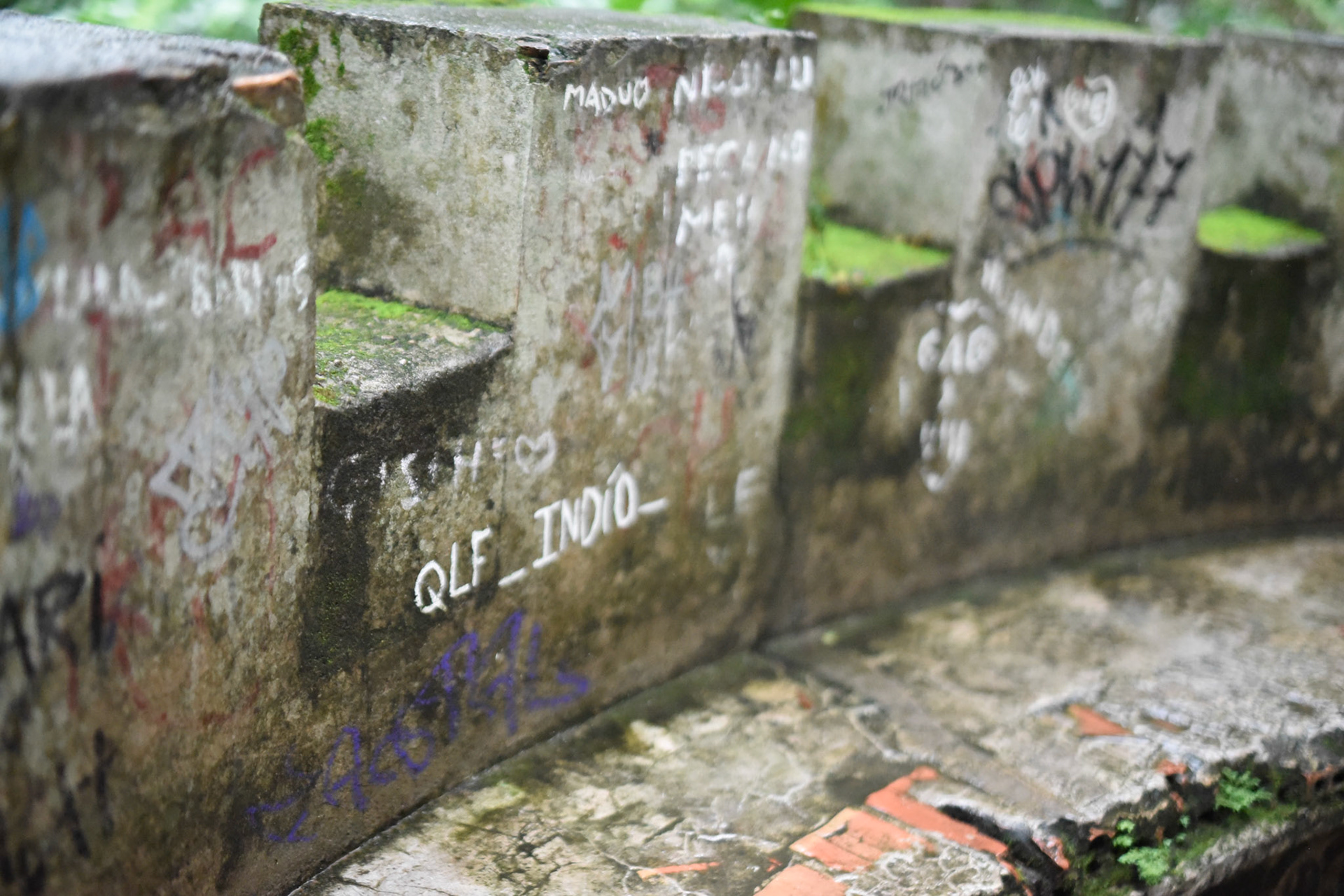 of course, graffiti at the top