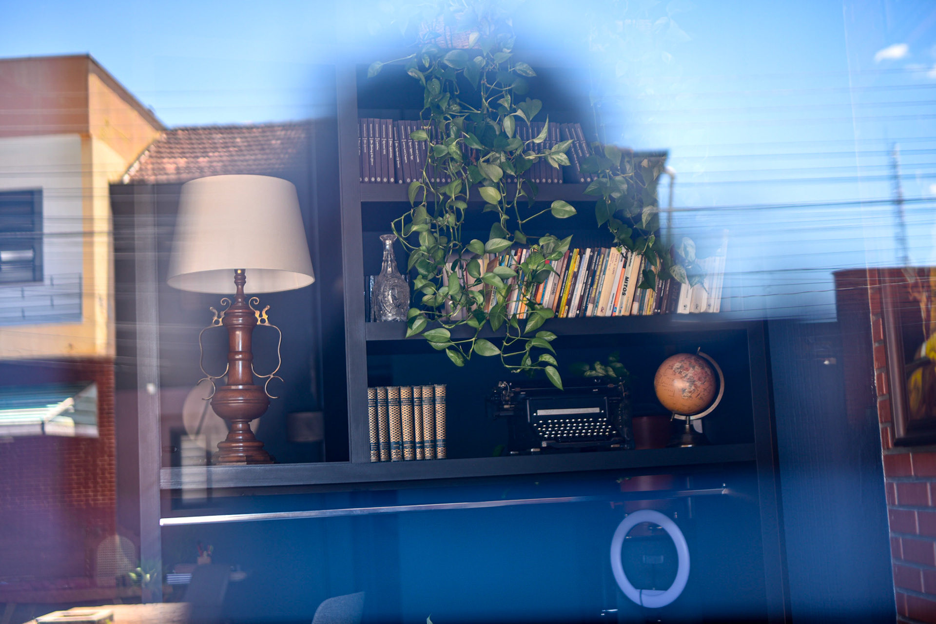 civilized interior with reflection