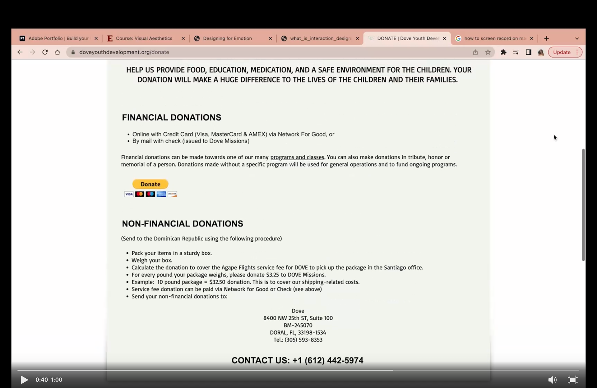 Old Donation Page