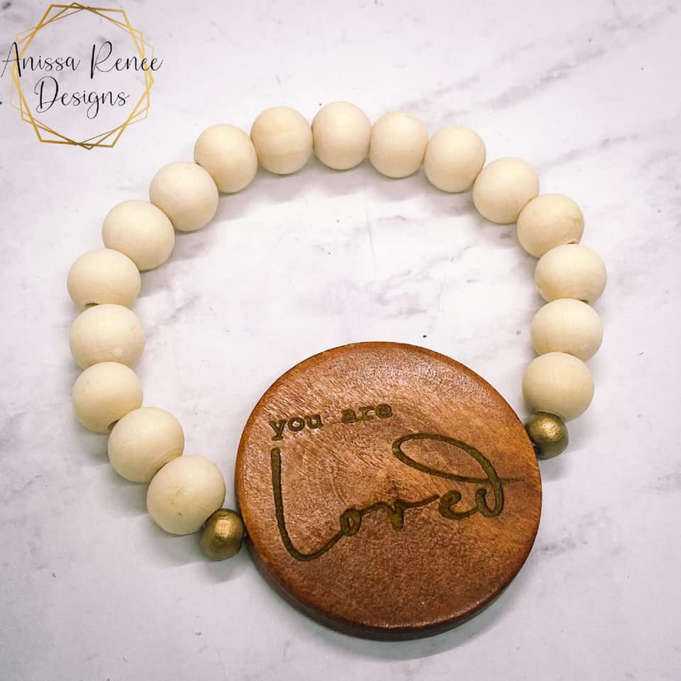 Wood Bead Bracelet $10 + shipping