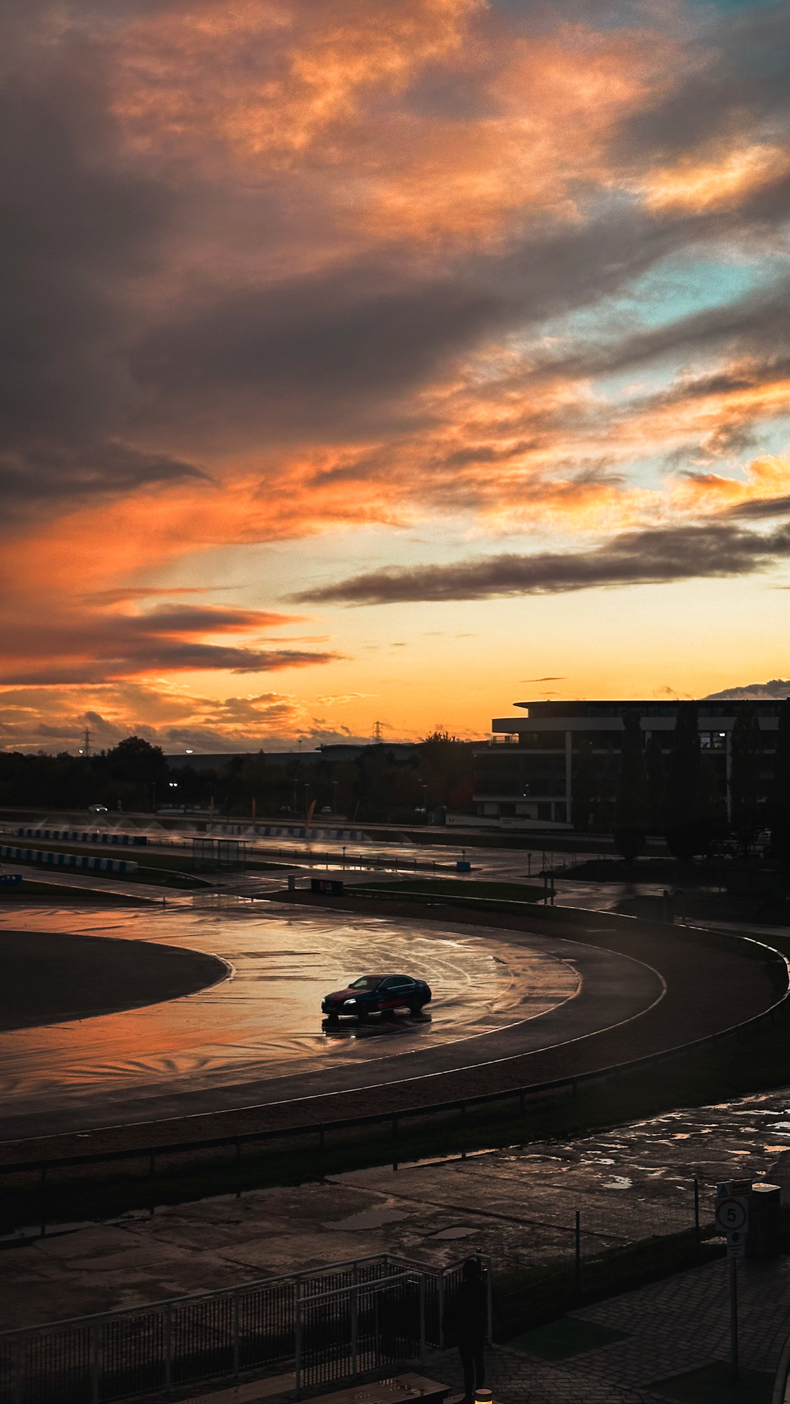 Quiet track. Loud sky.