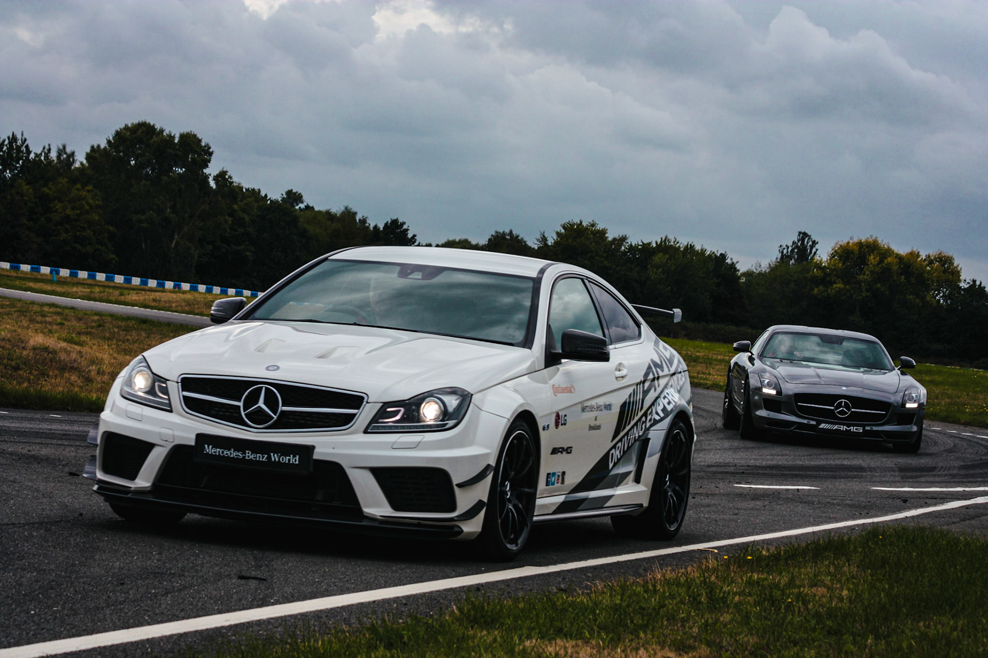 Two icons. One line. Pure AMG aggression on the circuit.