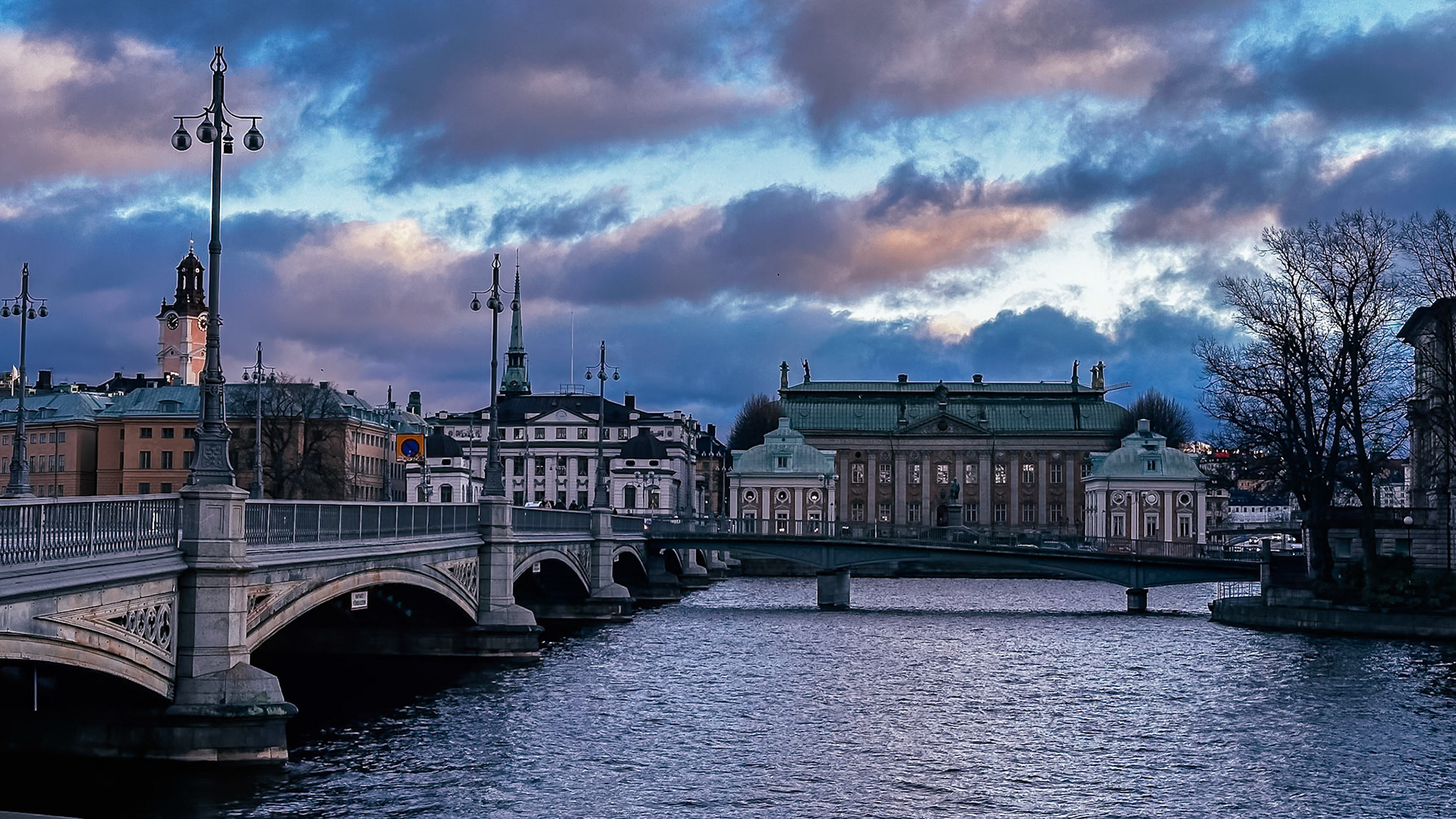 Calm skies, cold air.