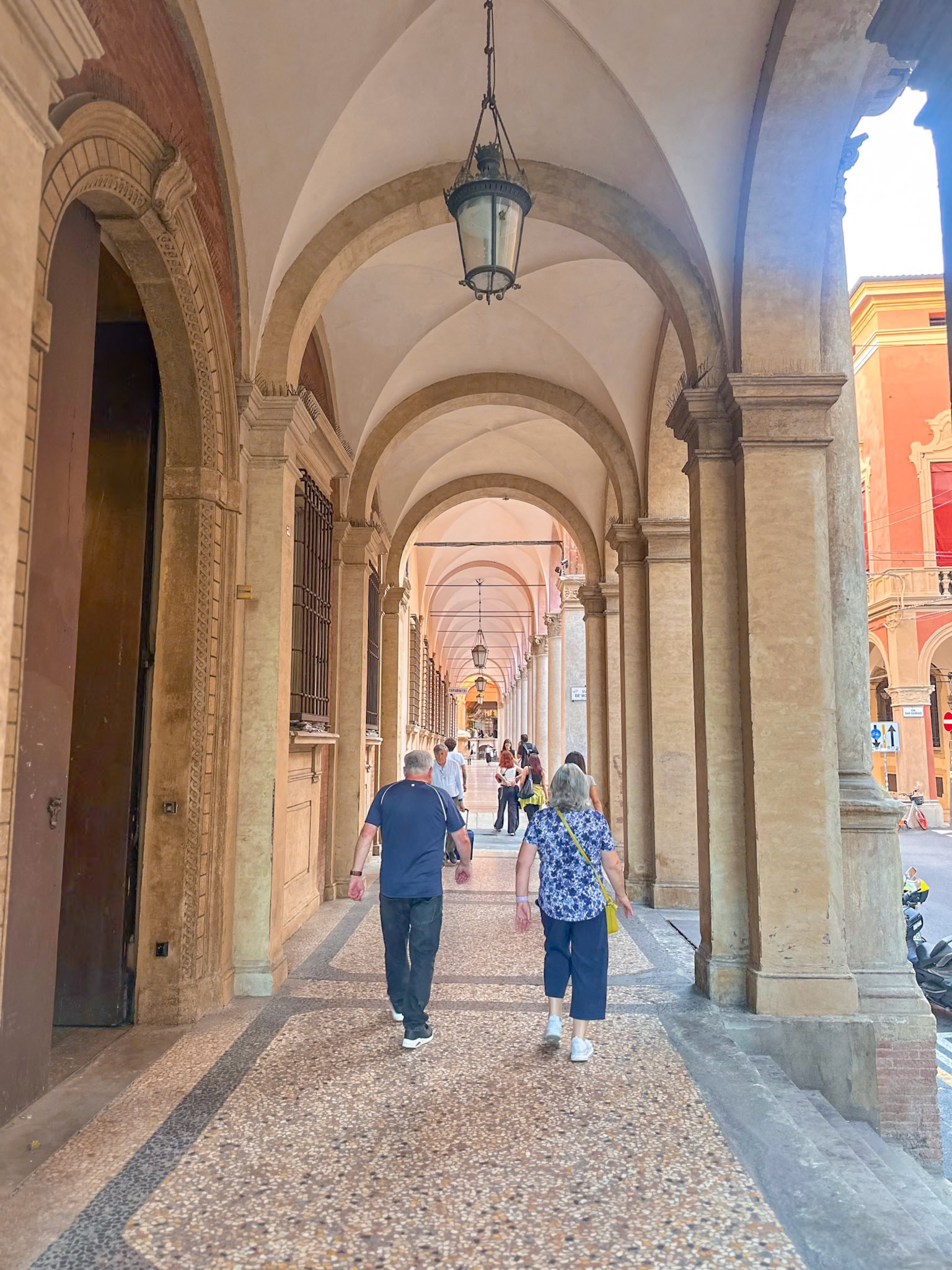 Getting lost under Bologna’s endless porticoes.