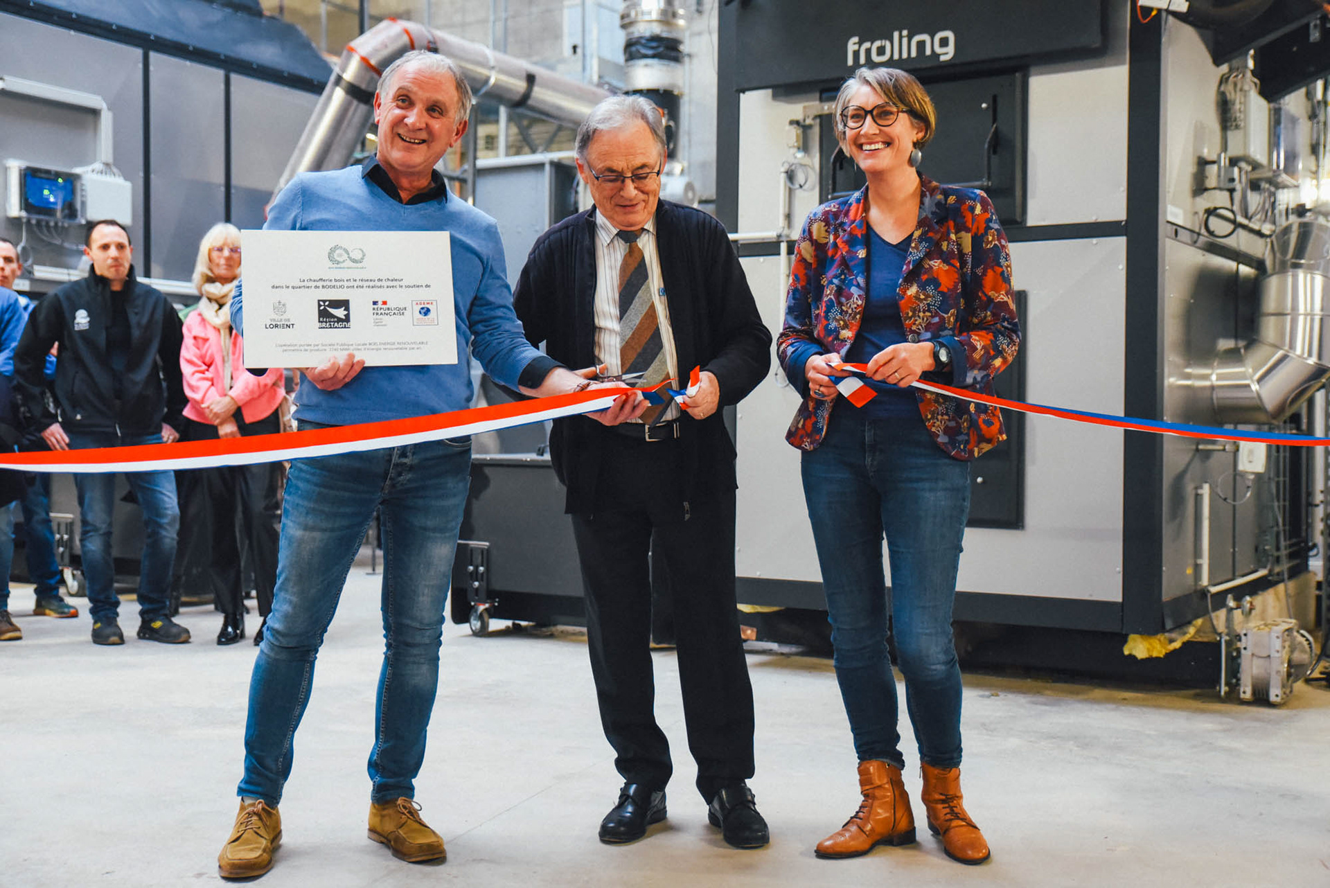 Inauguration chaufferie bois Bodélio
