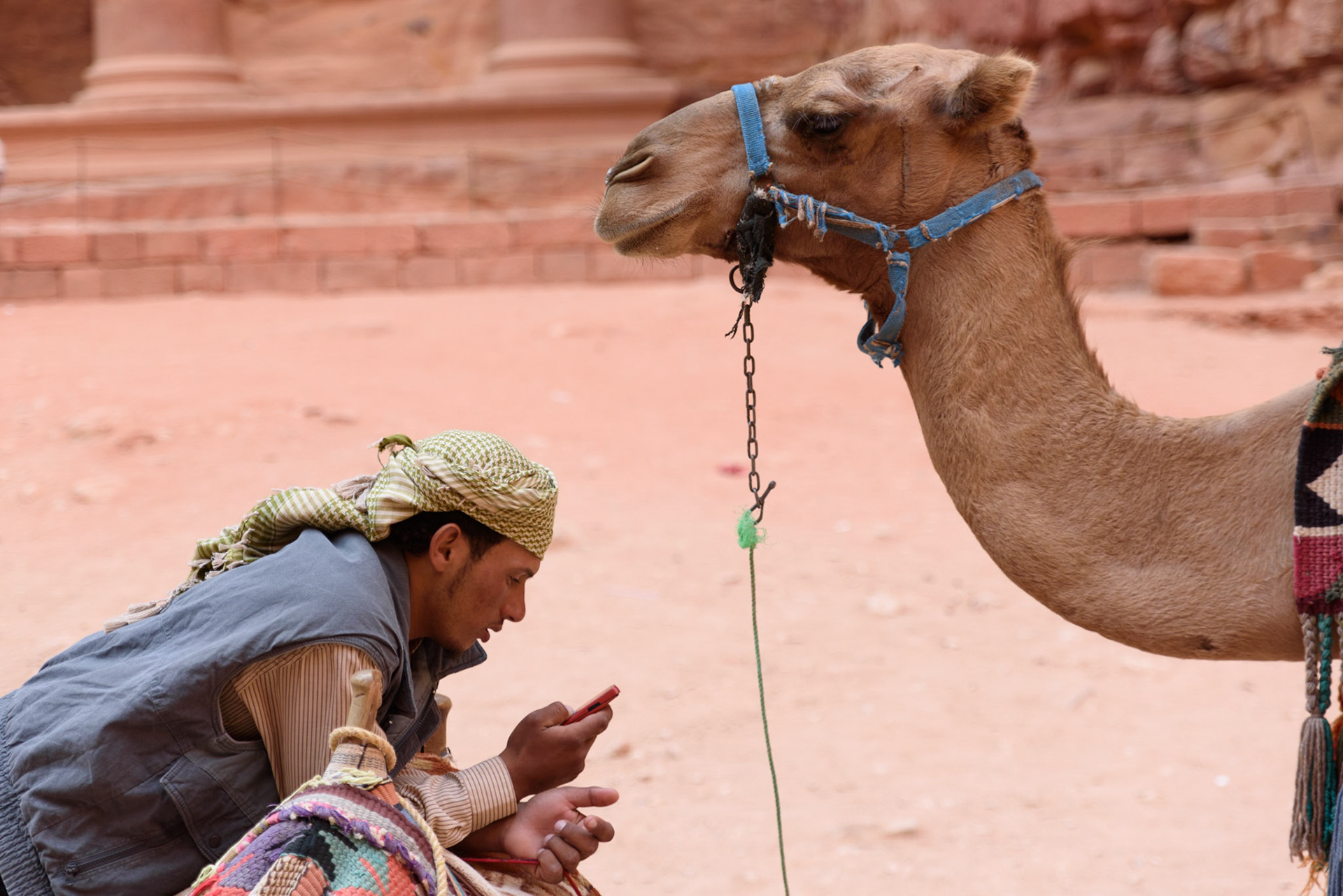 Keeping connected, El-Khazneh (the Treasury), Petra