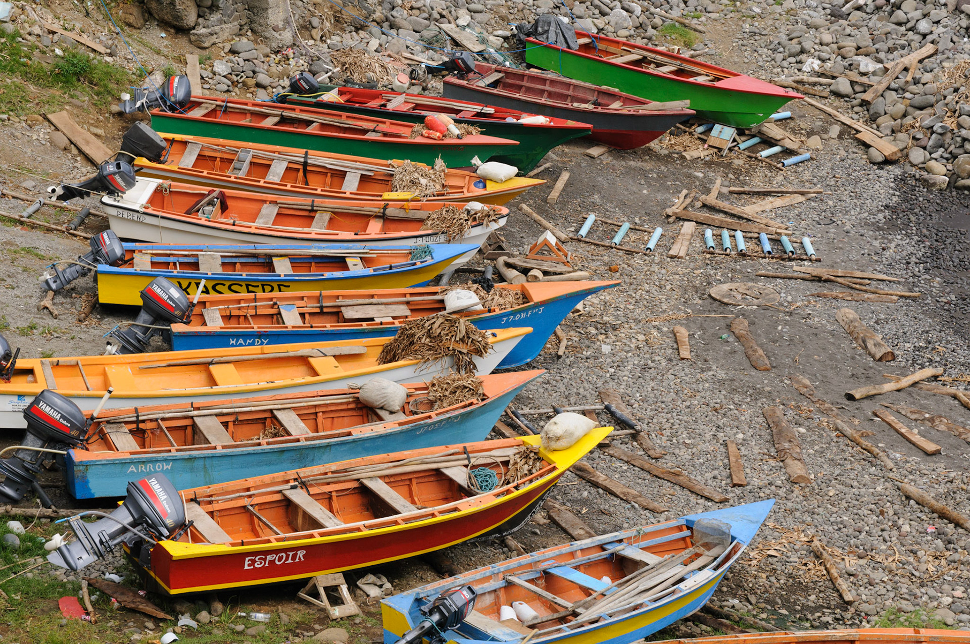 Fishing boats of Fond St Jean
