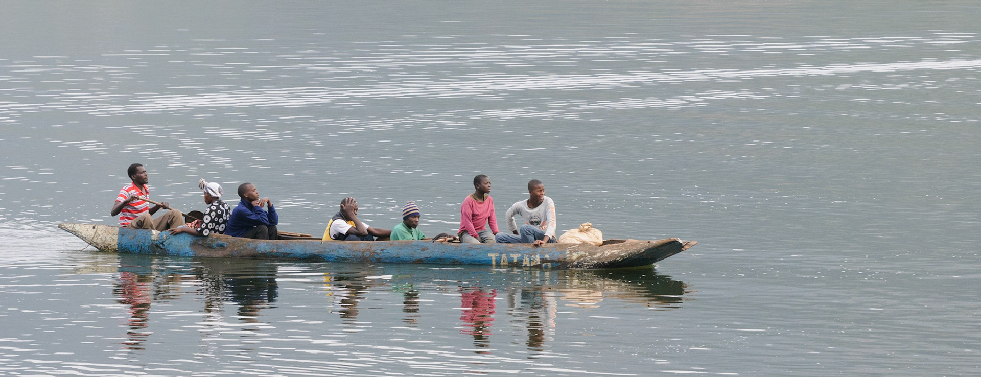 Visiting the market, Lake Bunyoni