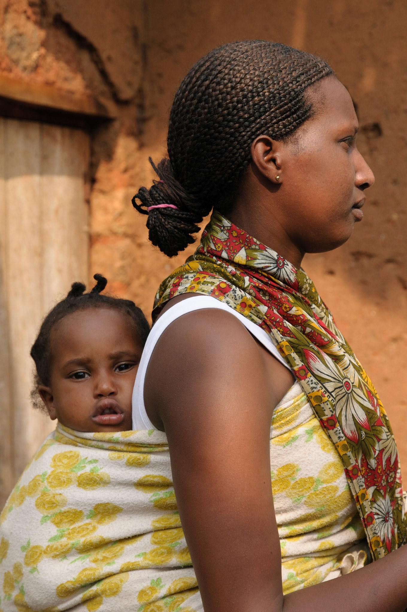 Clementine and her daughter, homestay Nyakinama