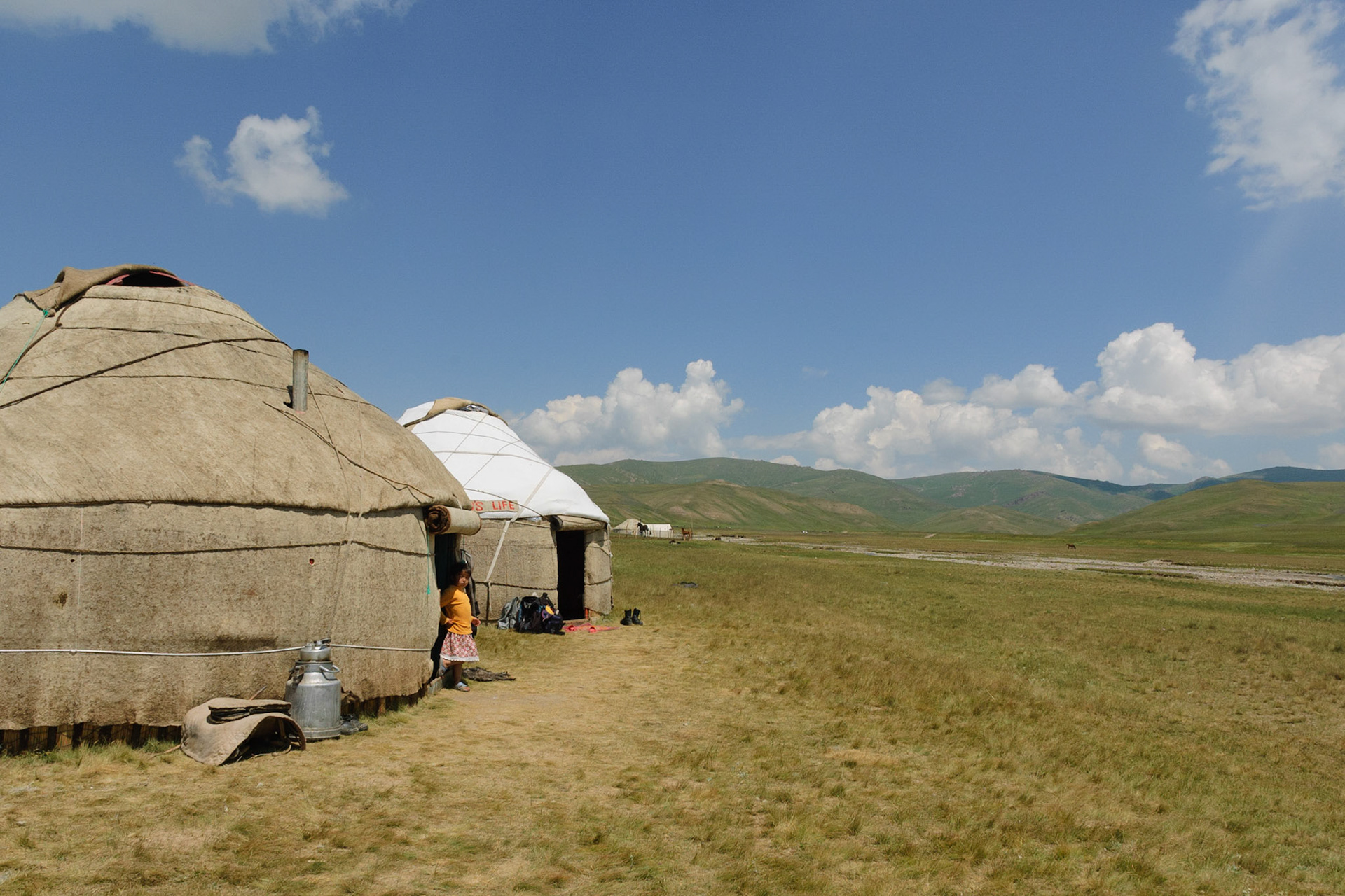 yurt settlement, near lake Son Kul