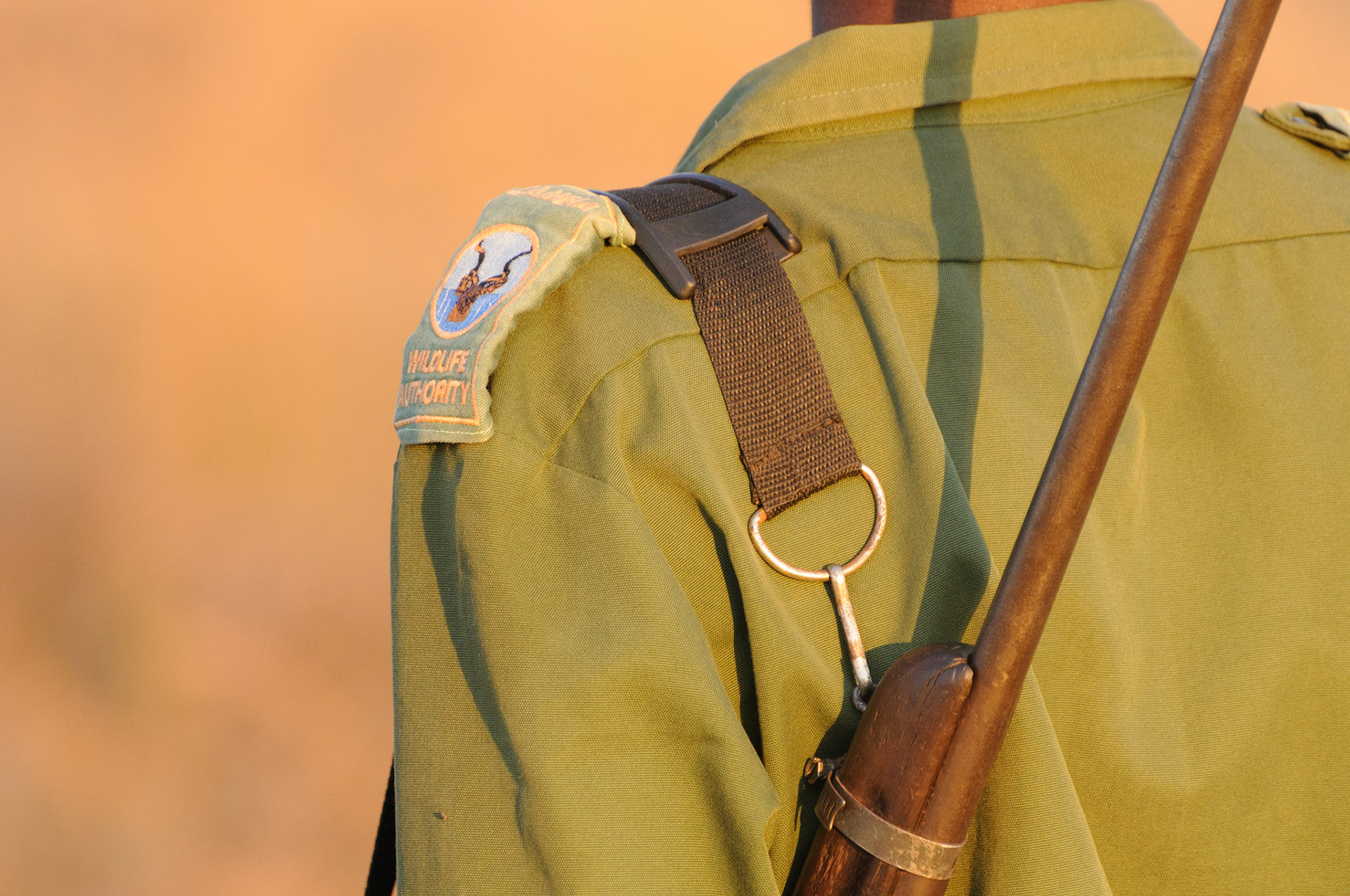 Armed scout of the Wildlife Authority