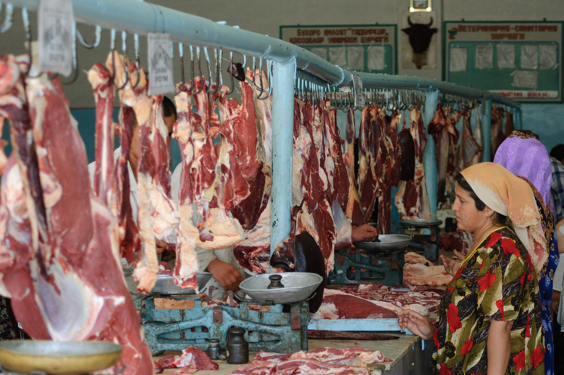 meat market, Bukhara