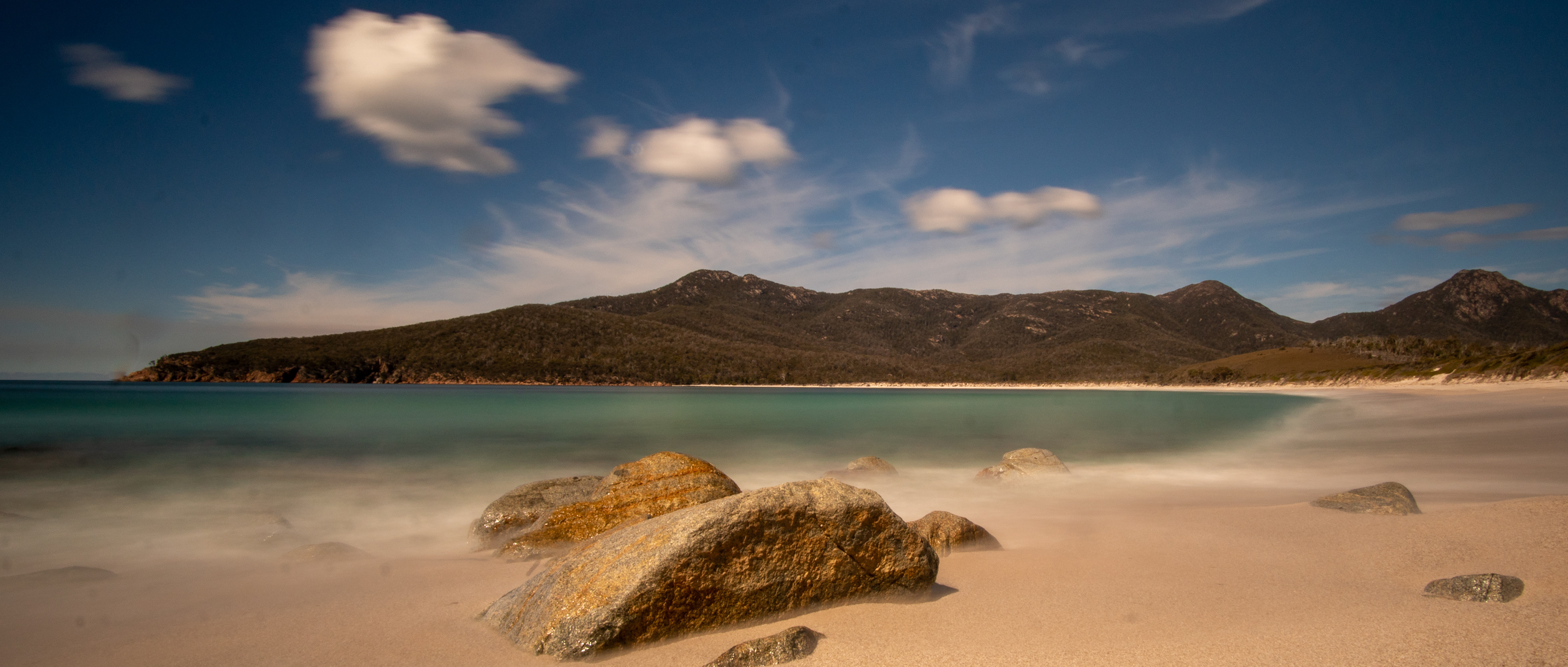 Wineglass Bay with a long exposure
